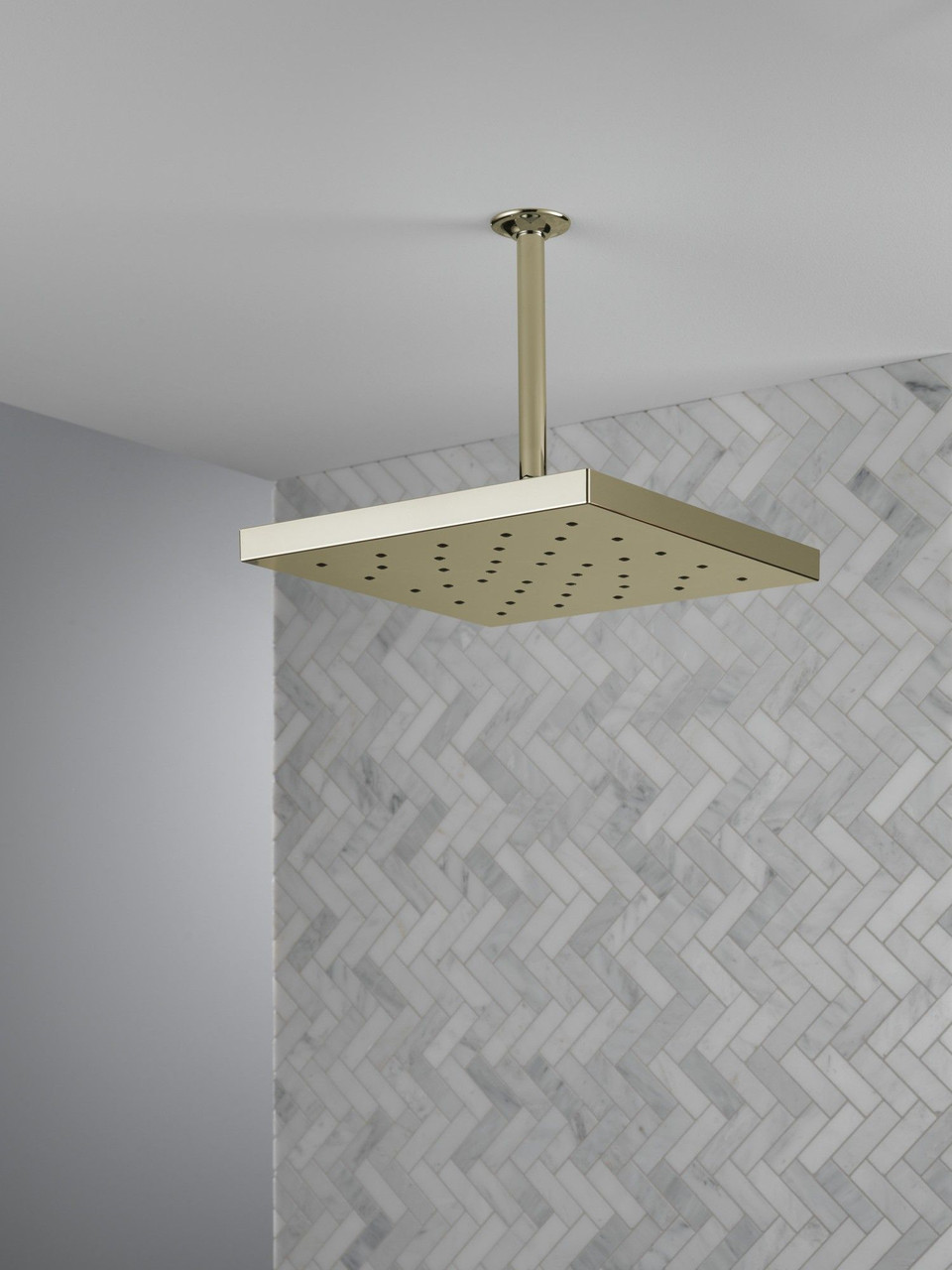 52161-PN-PR25 Universal Showering Components H2Okinetic Single Setting Shower Head with UltraSoak, Lumicoat Polished Nickel