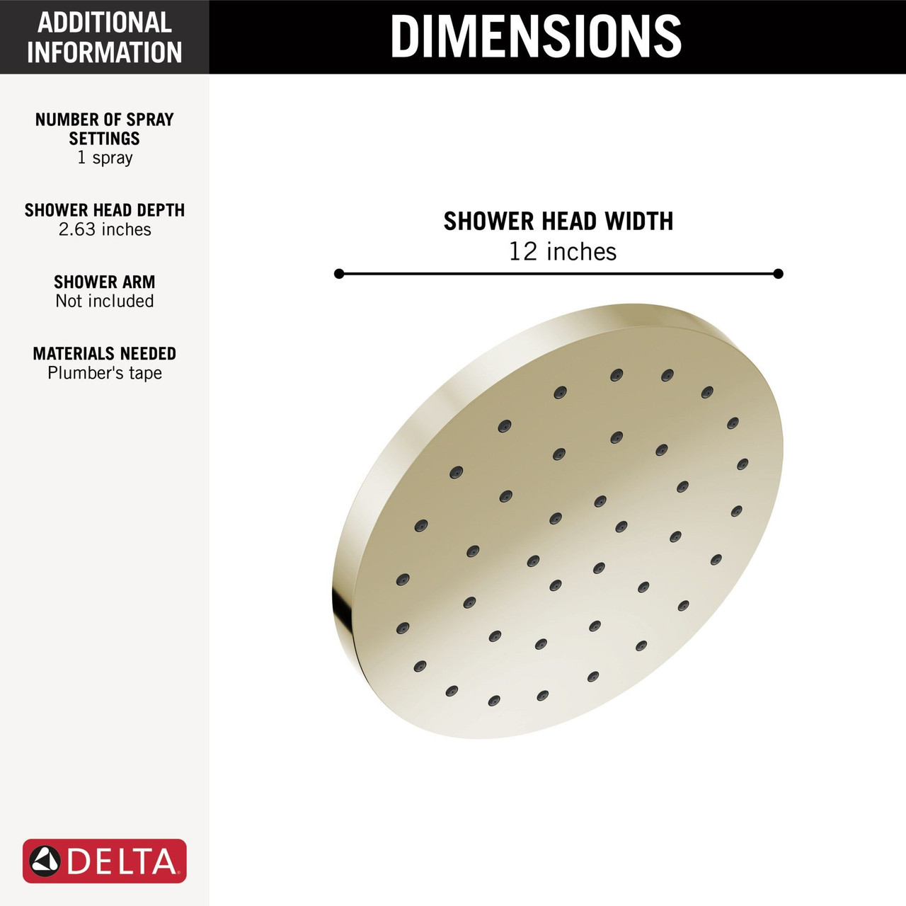 52160-PN-PR25 Universal Showering Components H2Okinetic Single-Setting Shower Head with Ultrasoak, Lumicoat Polished Nickel