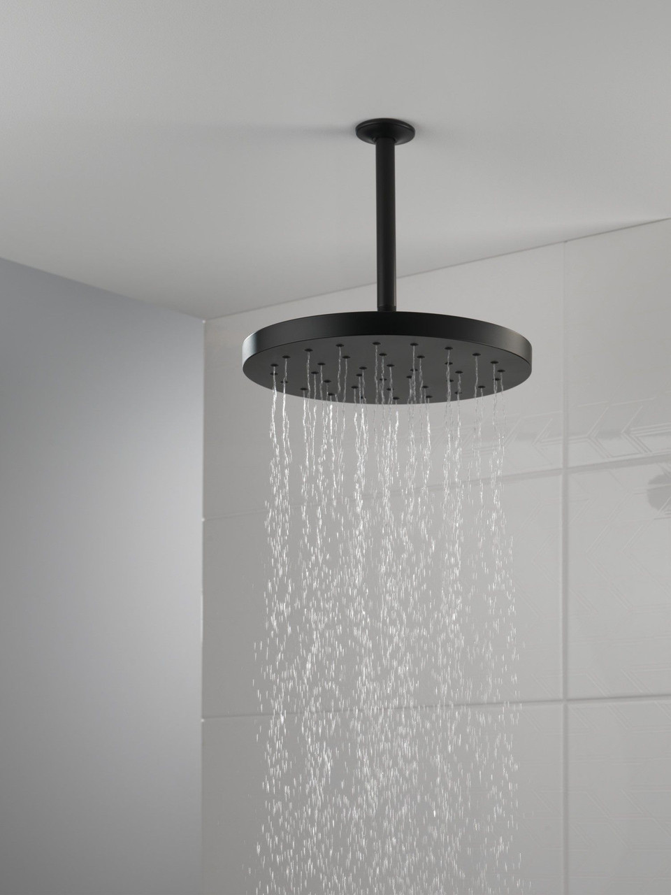 52160-BL25 Universal Showering Components H2Okinetic Single Setting Shower Head with UltraSoak, Matte Black