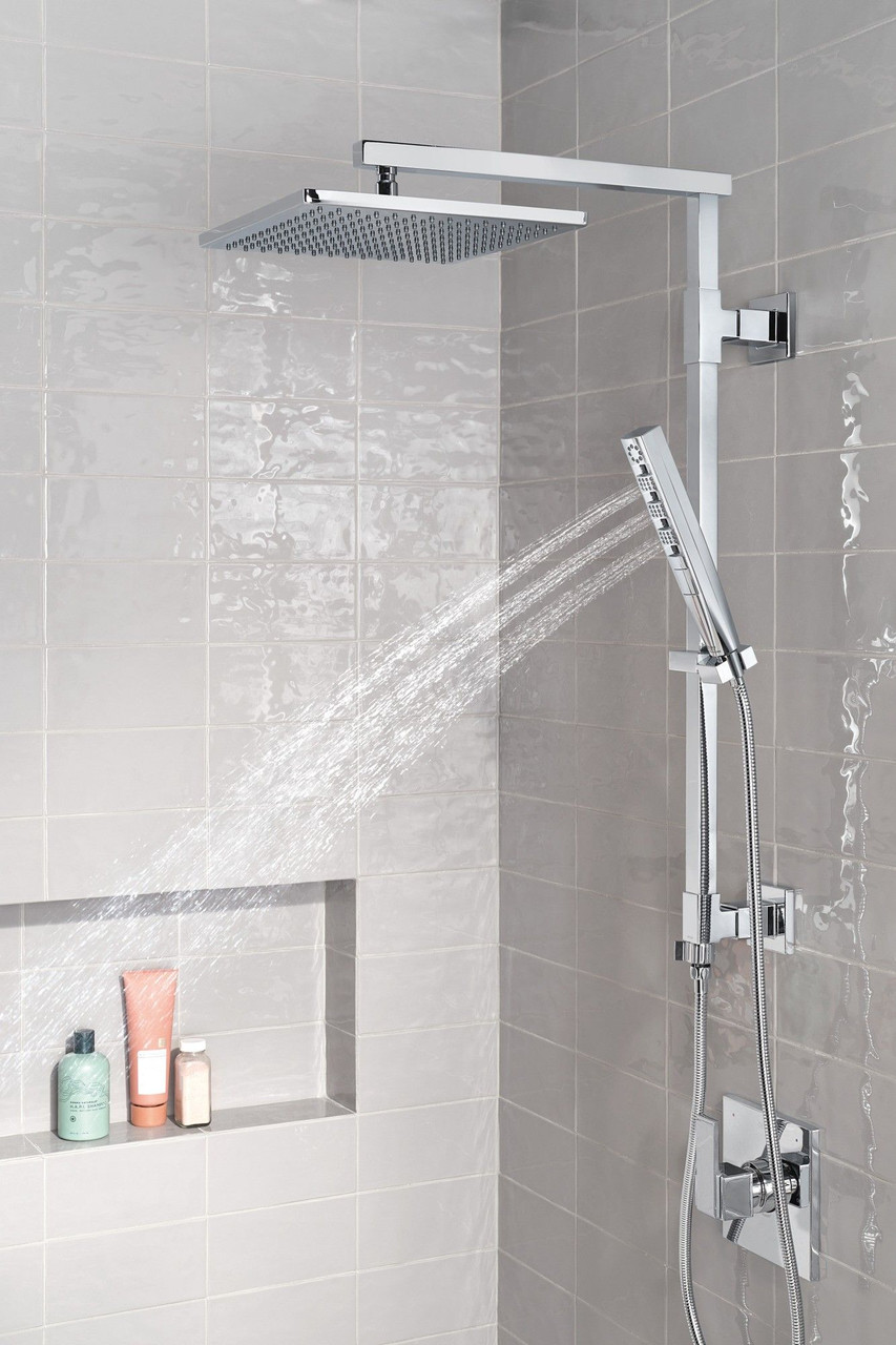 52159-PR25 Universal Showering Components Single-Setting Metal Raincan Shower Head, Lumicoat Chrome