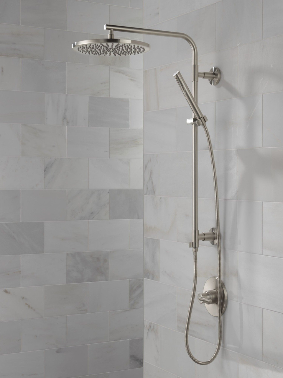 52158-SS-PR25 Universal Showering Components Single-Setting Metal Raincan Shower Head, Lumicoat Stainless