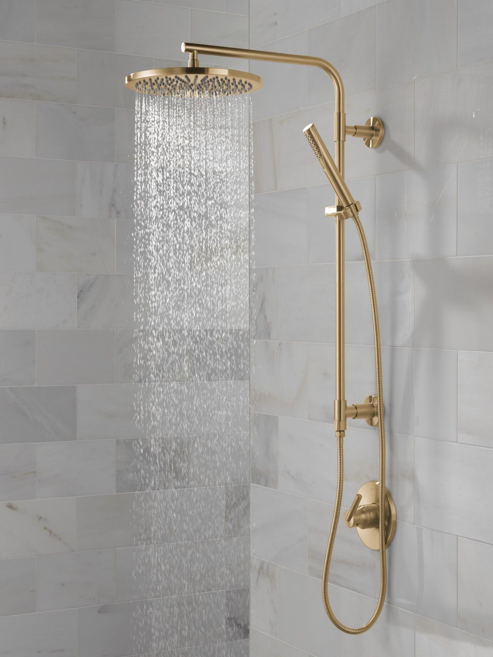 52158-CZ-PR25 Universal Showering Components Single-Setting Metal Raincan Shower Head, Lumicoat Champagne Bronze