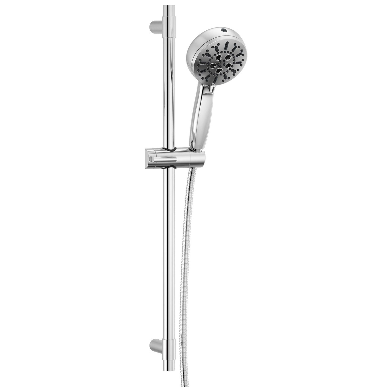 51584-PR Universal Showering Components 7-Setting Slide Bar Hand Shower with Cleaning Spray, Lumicoat Chrome