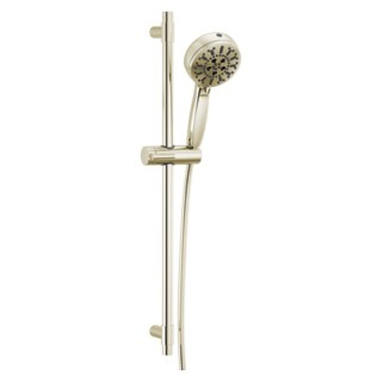 Delta 51584-PN-PR Universal Showering Components 7-Setting Slide Bar Hand Shower with Cleaning Spray, Lumicoat Polished Nickel