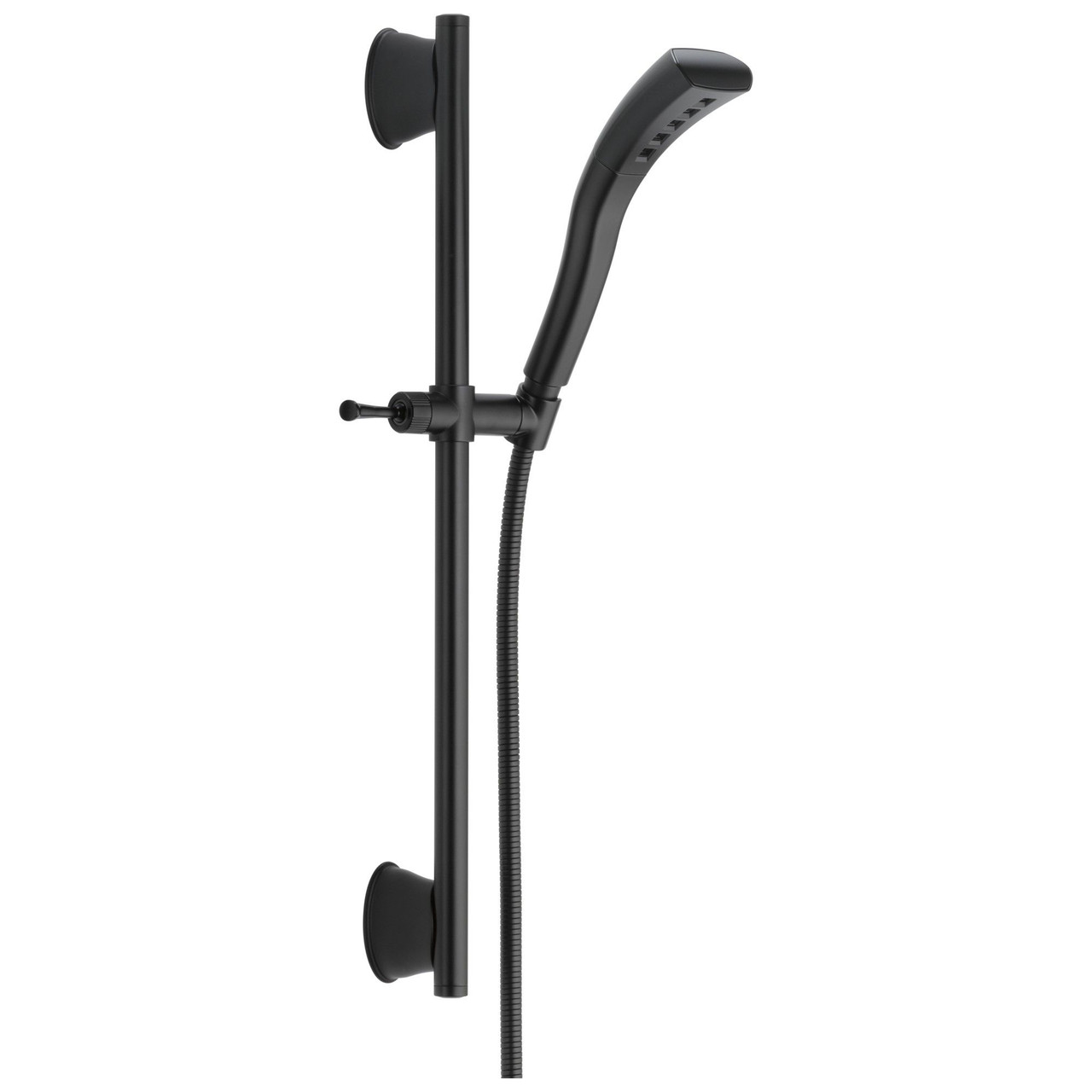 51579-BL Universal Showering Components Single-Setting H2Okinetic Slide Bar Hand Shower, Matte Black