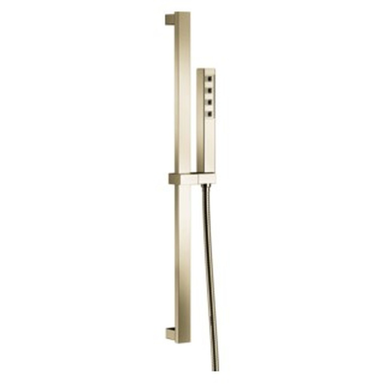 51567-PN-PR Universal Showering Components H2Okinetic Single-Setting Slide Bar Hand Shower, Lumicoat Polished Nickel