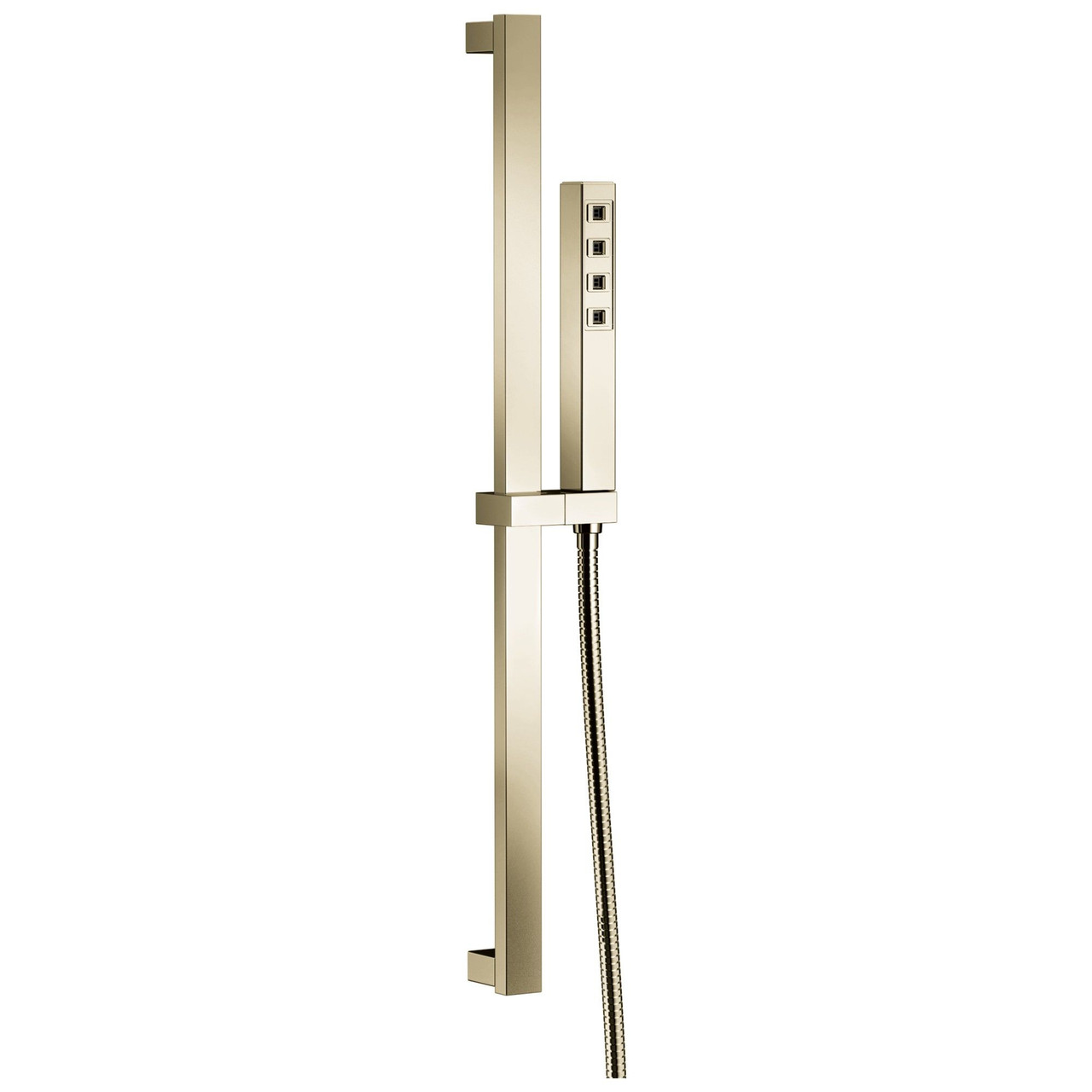 51567-PN-PR Universal Showering Components H2Okinetic Single-Setting Slide Bar Hand Shower, Lumicoat Polished Nickel