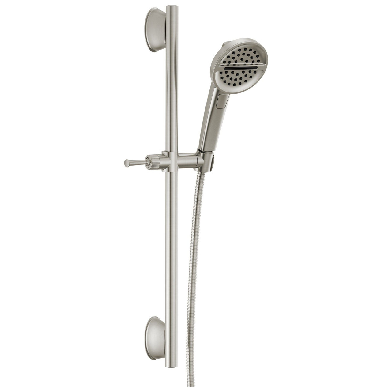 51386-SS-PR Universal Showering Components 3-Setting Slide Bar Handshower, Lumicoat Stainless