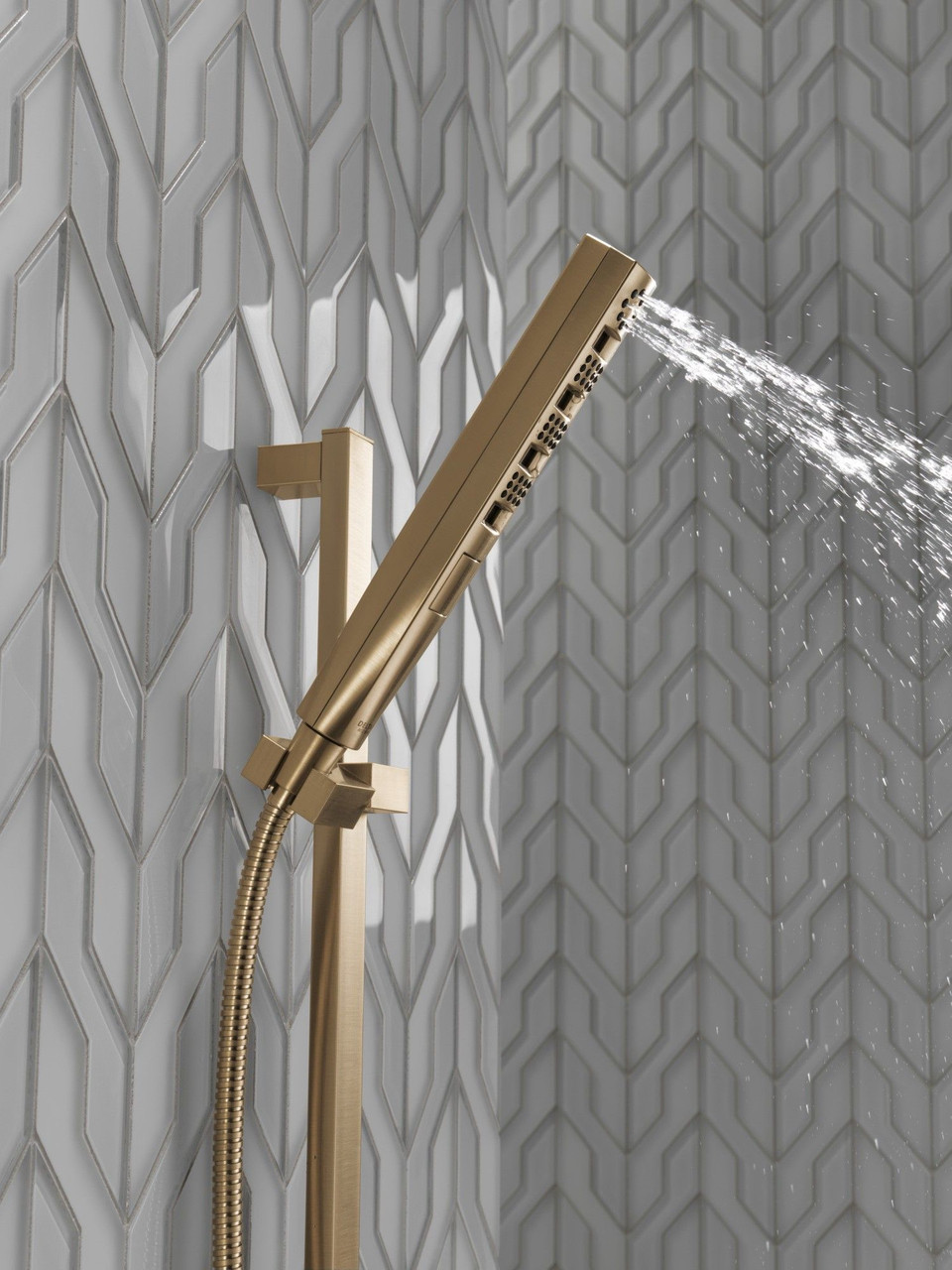 51140-CZ-PR Universal Showering Components H2Okinetic Hand Shower 1.75 GPM w/Slide Bar 4S, Lumicoat Champagne Bronze