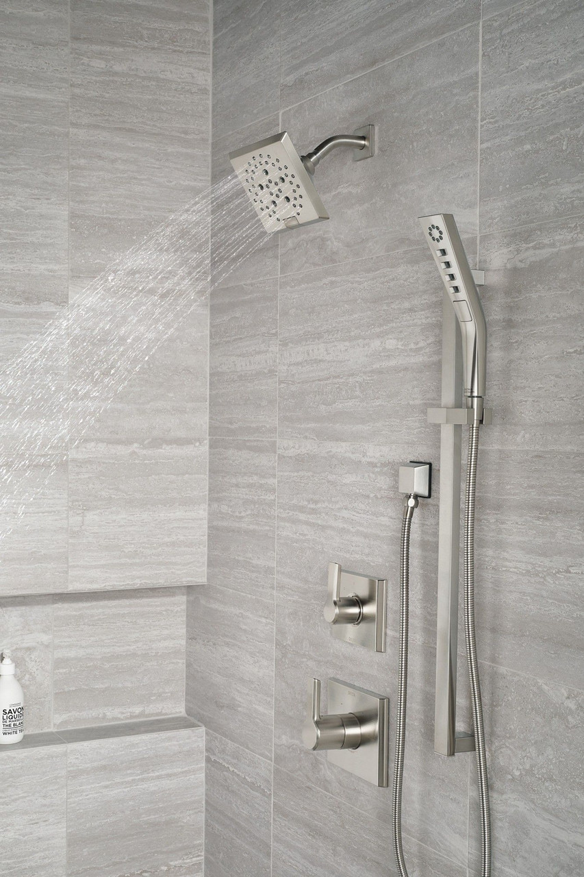 50570-SS-PR Universal Showering Components Square Wall Elbow for Hand Shower, Lumicoat Stainless