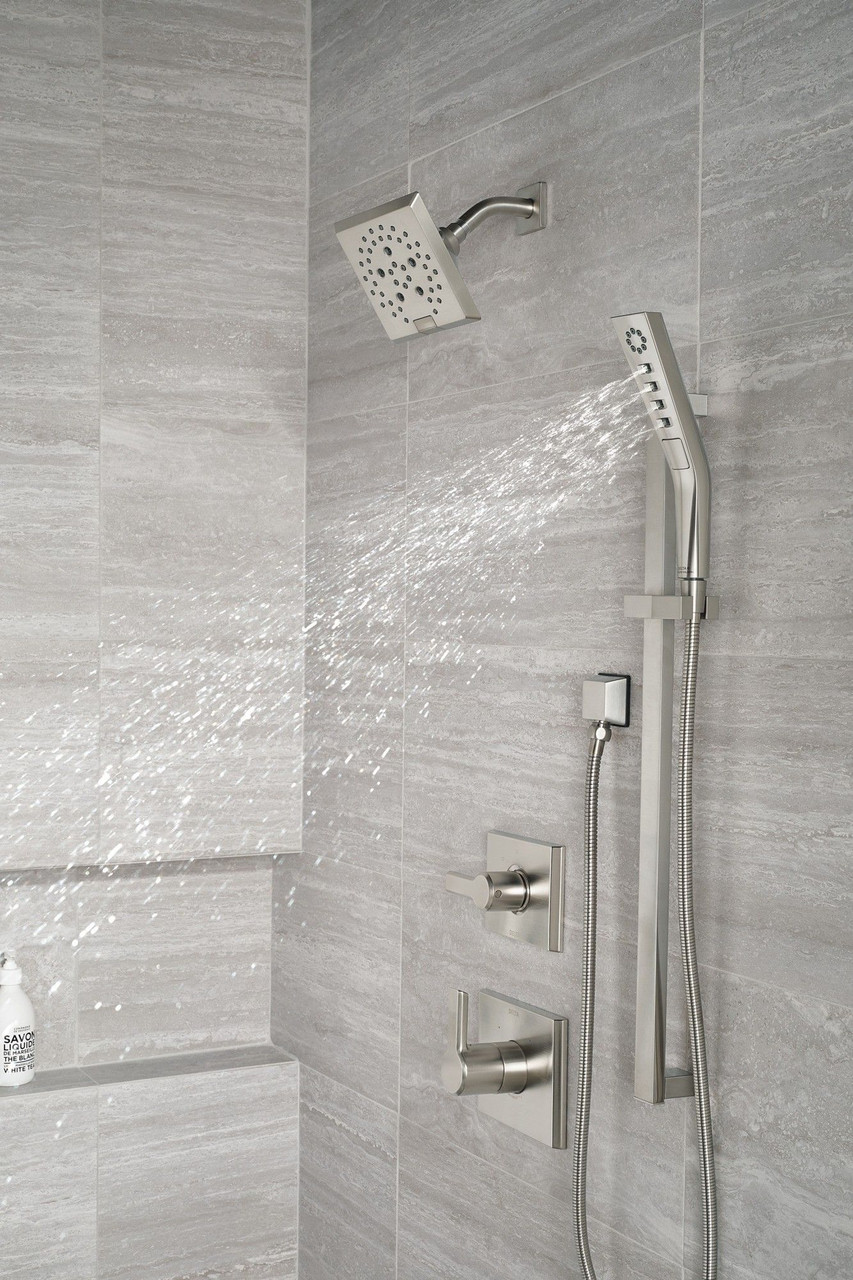 50570-SS-PR Universal Showering Components Square Wall Elbow for Hand Shower, Lumicoat Stainless