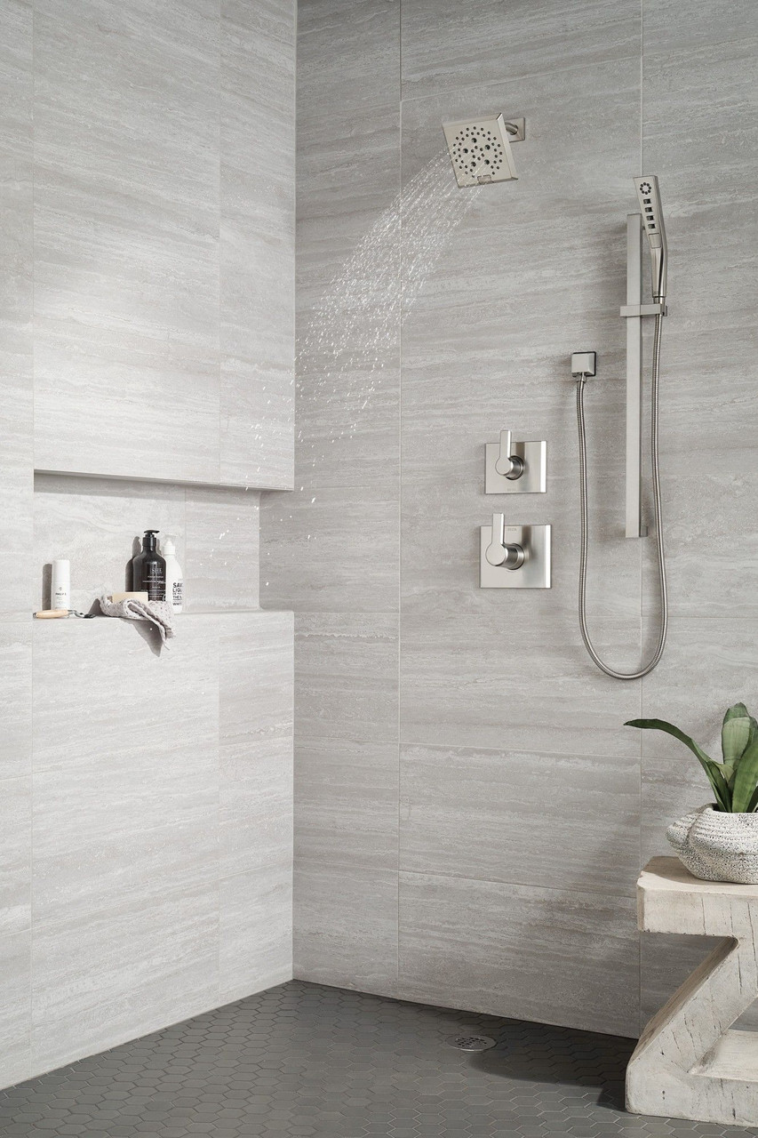 50570-SS-PR Universal Showering Components Square Wall Elbow for Hand Shower, Lumicoat Stainless