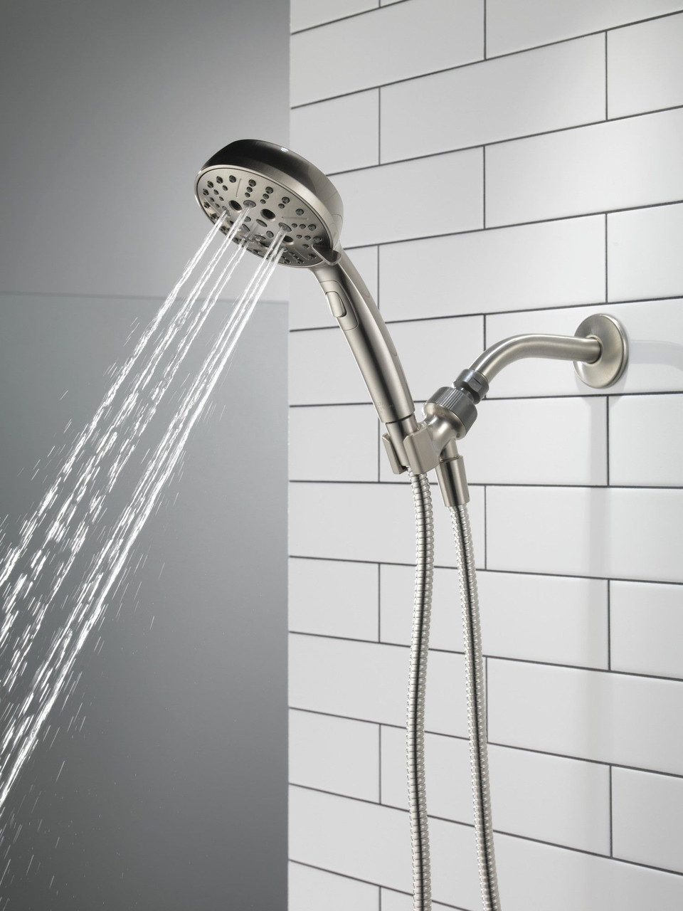 75536SN Universal Showering Components H2Okinetic 6-Setting Hand Shower, Satin Nickel