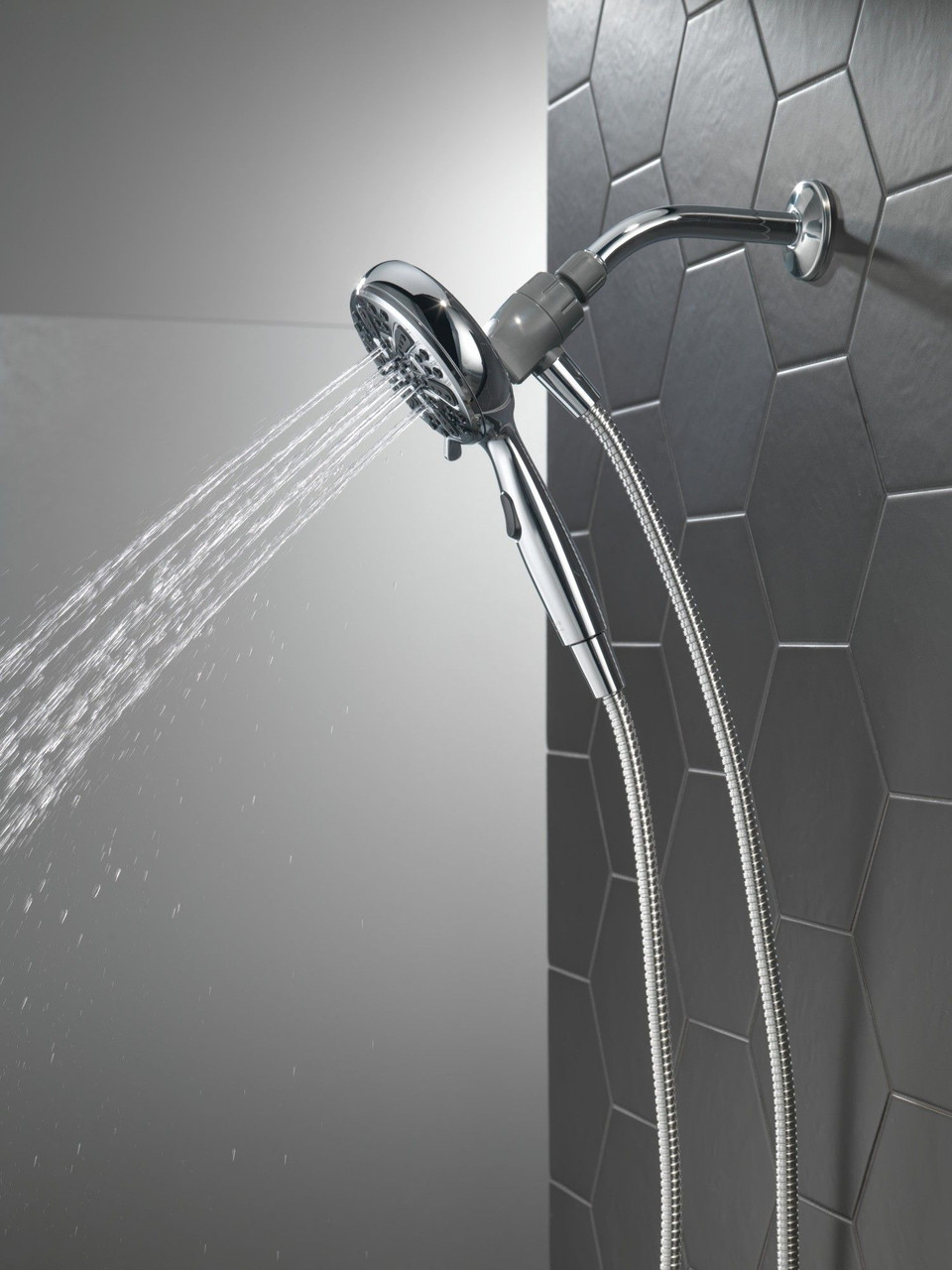 75609Universal Showering Components 6-Setting SureDock Magnetic Hand Shower, Chrome