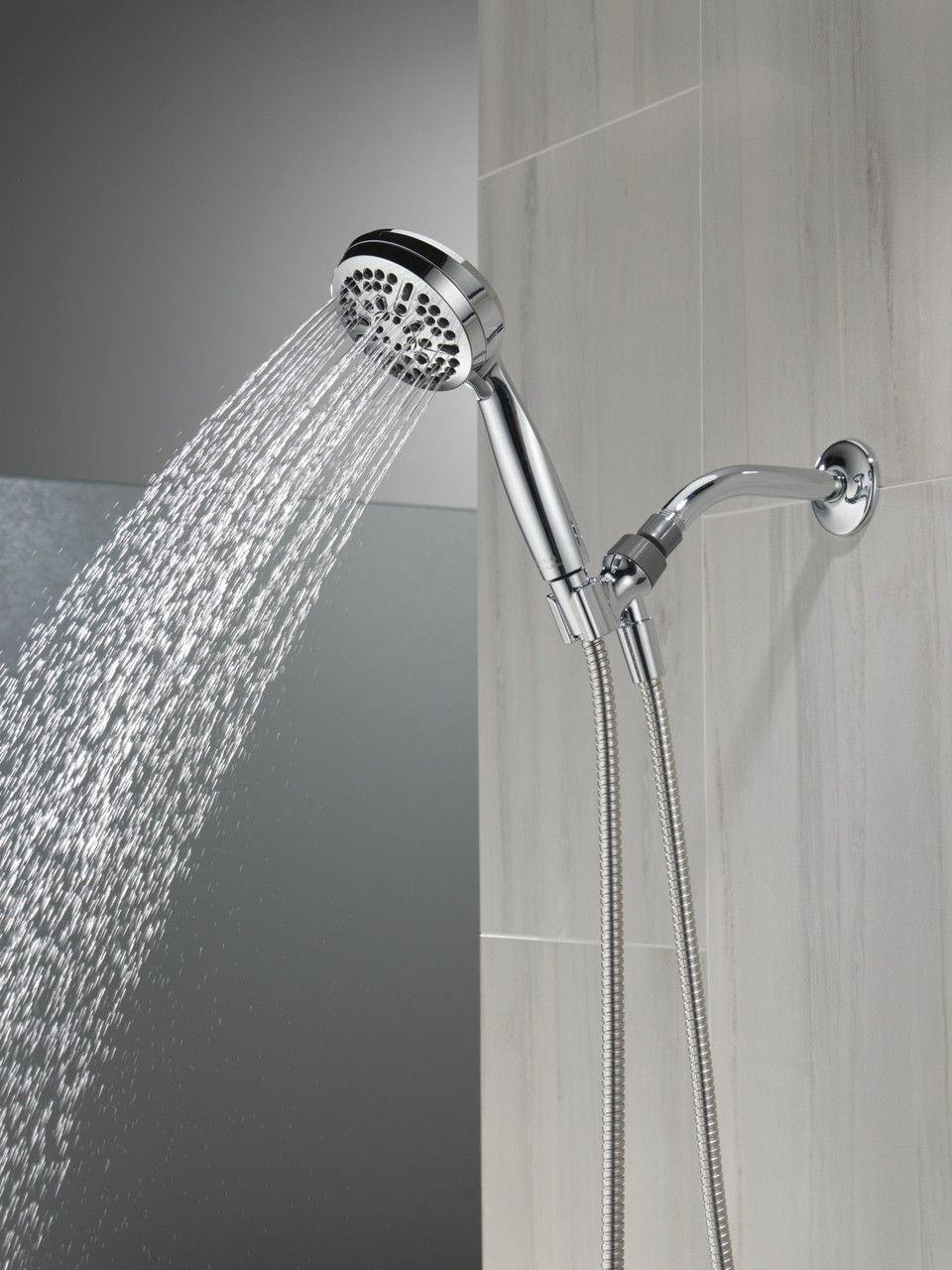 75511Universal Showering Components 5 Setting Hand Shower, Chrome