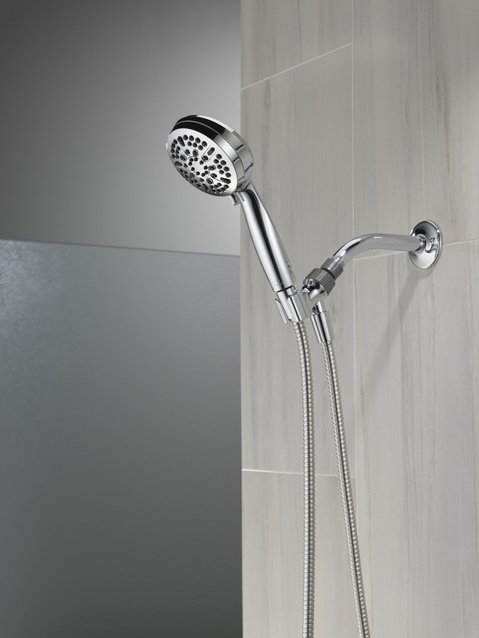 75511Universal Showering Components 5 Setting Hand Shower, Chrome