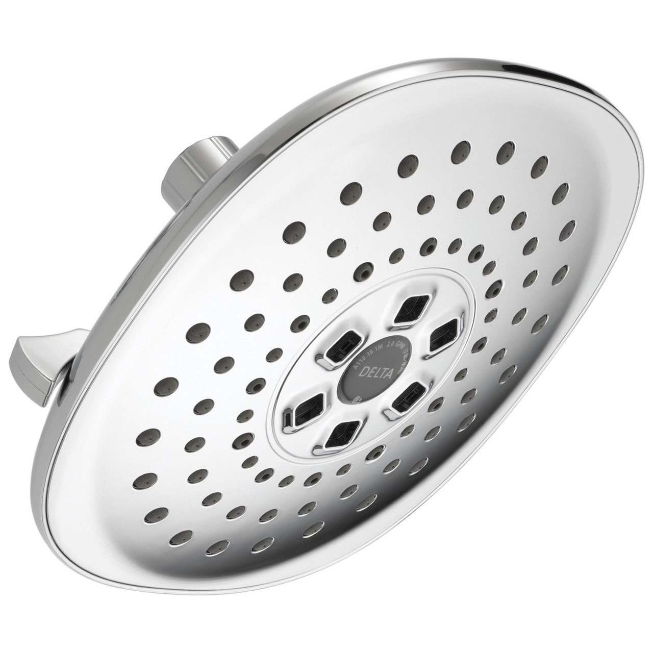 Delta 52686Universal Showering Components H2Okinetic 3-Setting Raincan Shower Head, Chrome