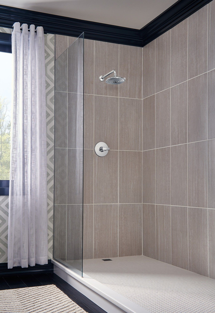 52686Universal Showering Components H2Okinetic 3-Setting Raincan Shower Head, Chrome