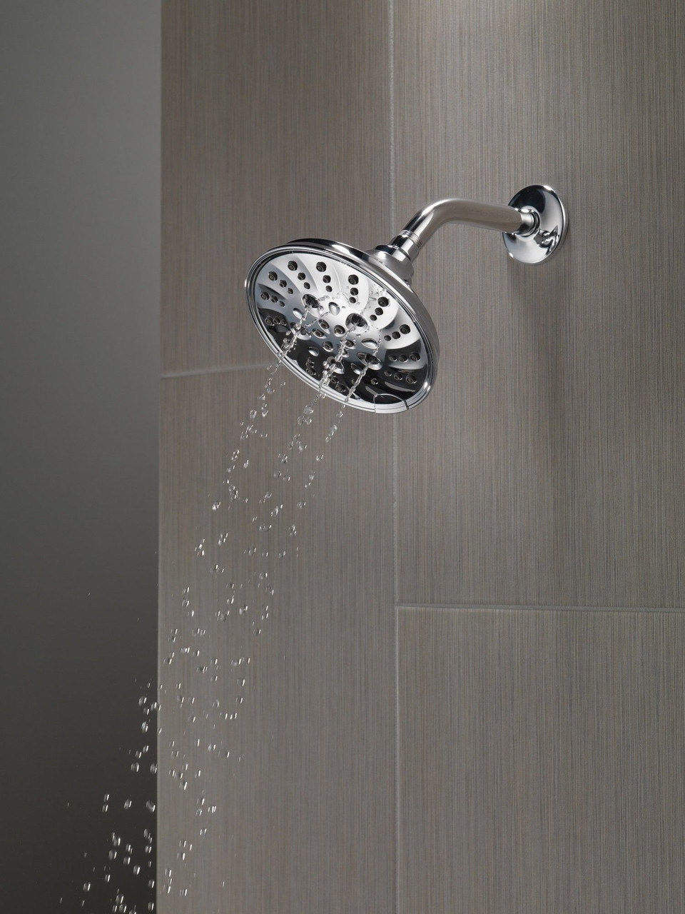Delta 52669Universal Showering Components H2Okinetic 5-Setting Traditional Raincan Shower Head, Chrome