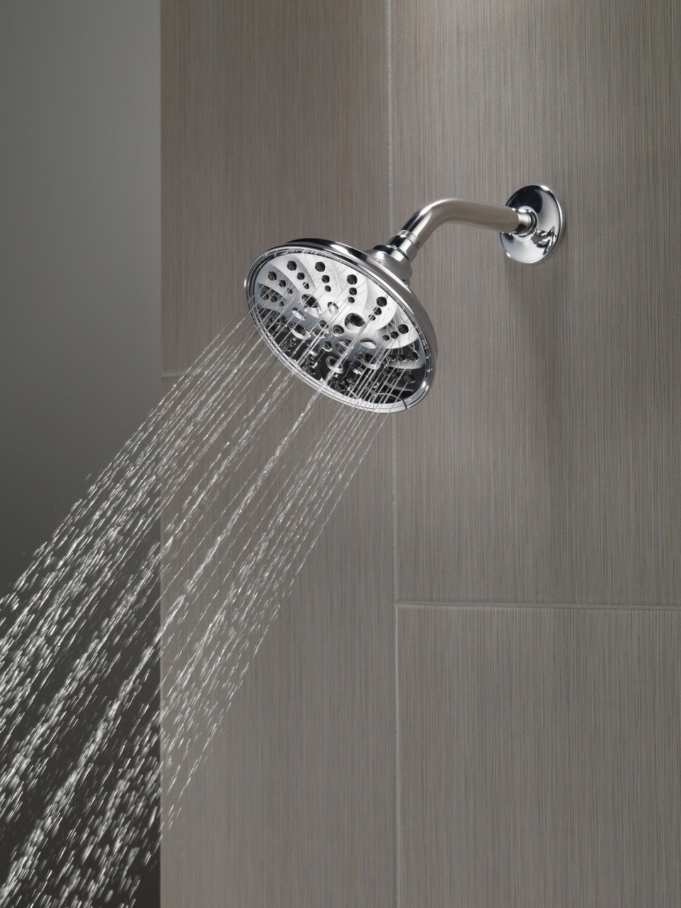 52669Universal Showering Components H2Okinetic 5-Setting Traditional Raincan Shower Head, Chrome