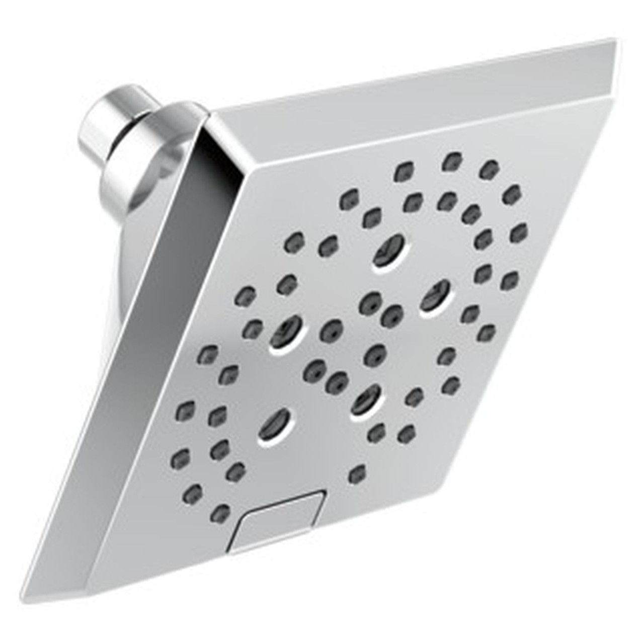 52664Universal Showering Components H2Okinetic 5-Setting Angular Modern Raincan Shower Head, Chrome
