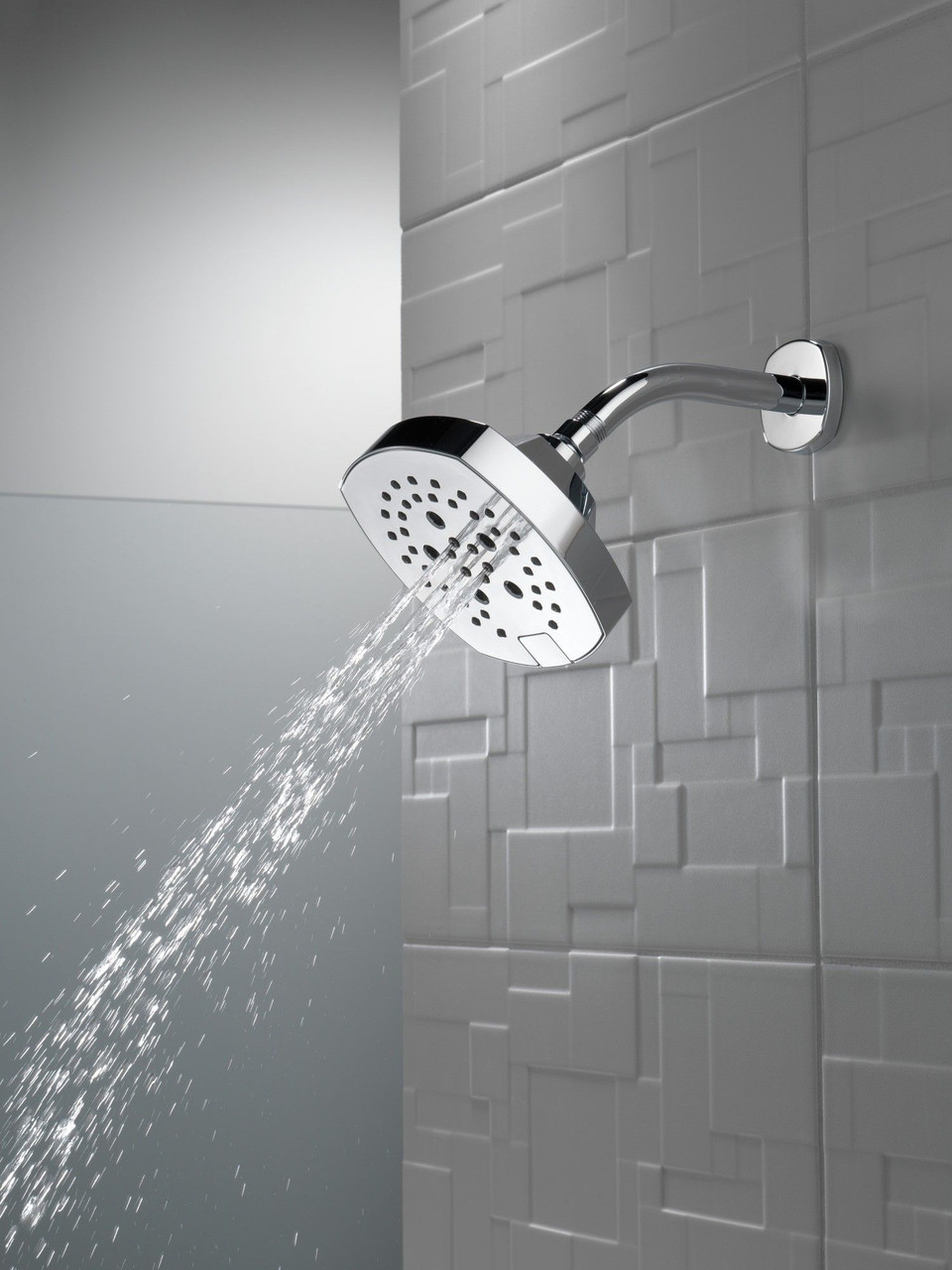 Delta 52663Universal Showering Components 5-Setting H2Okinetic Shower Head, Chrome