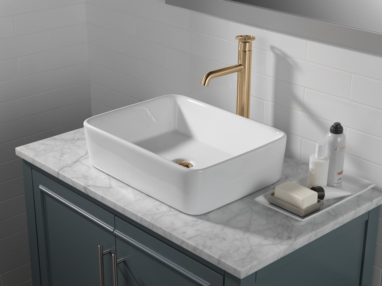 758-CZ-DST Trinsic Single Handle Vessel Bathroom Faucet, Champagne Bronze