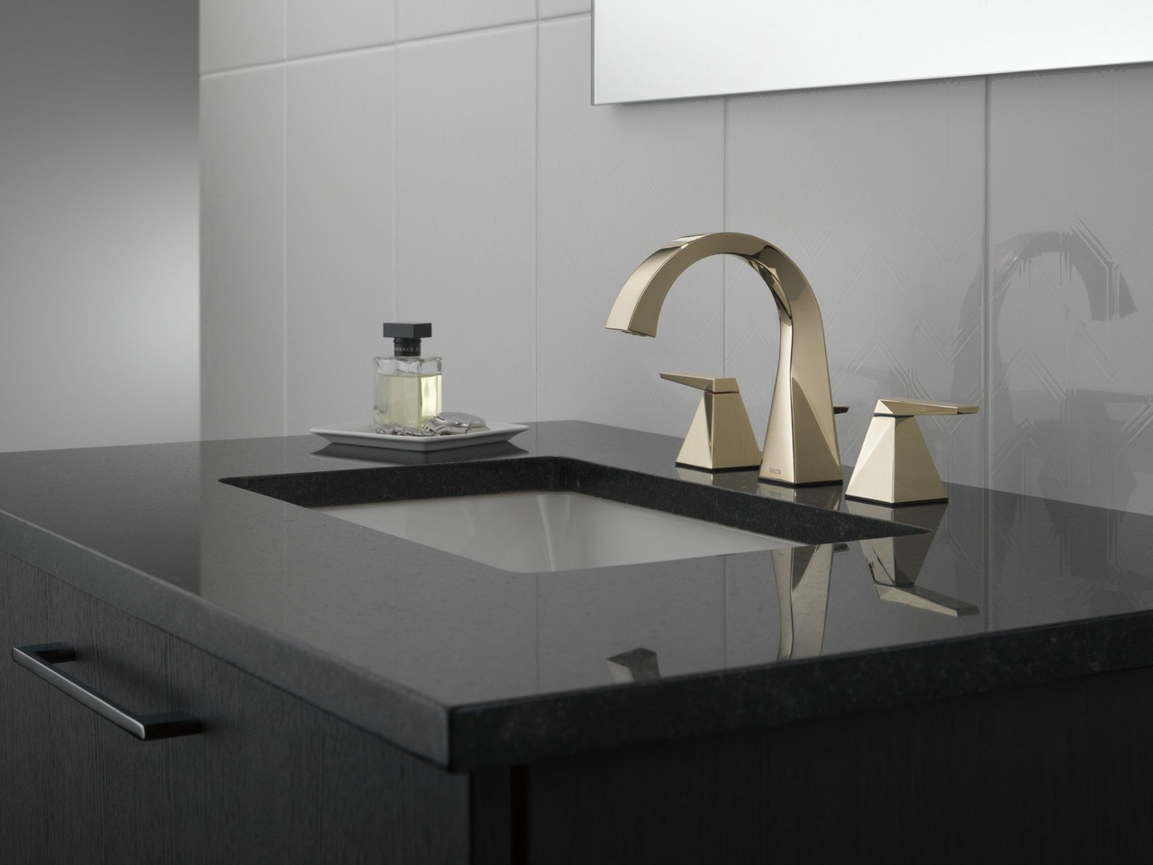 Delta 35546-PN-PR-MPU-DST Trillian Two Handle Widespread Bathroom Faucet, Lumicoat Polished Nickel