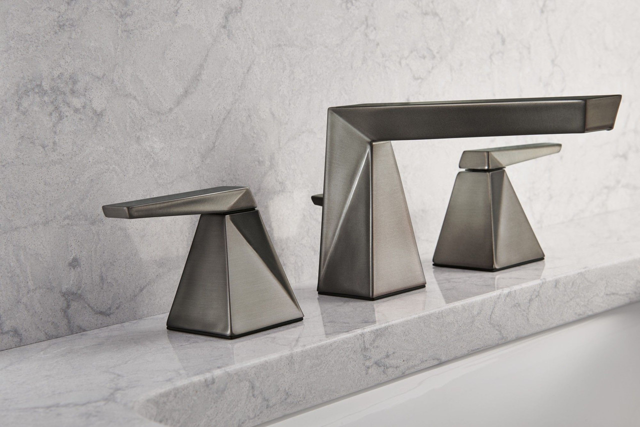 35543-KS-PR-MPU-DST Trillian Two Handle Widespread Bathroom Faucet, Lumicoat Black Stainless