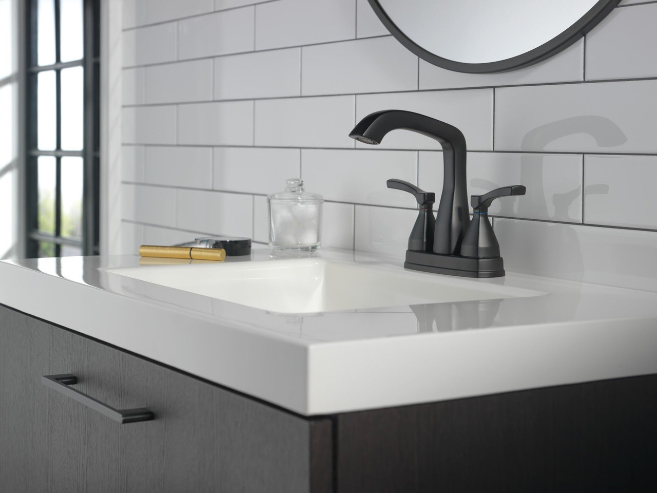 Delta 25776-BLMPU-DST Stryke Centerset Faucet, Matte Black
