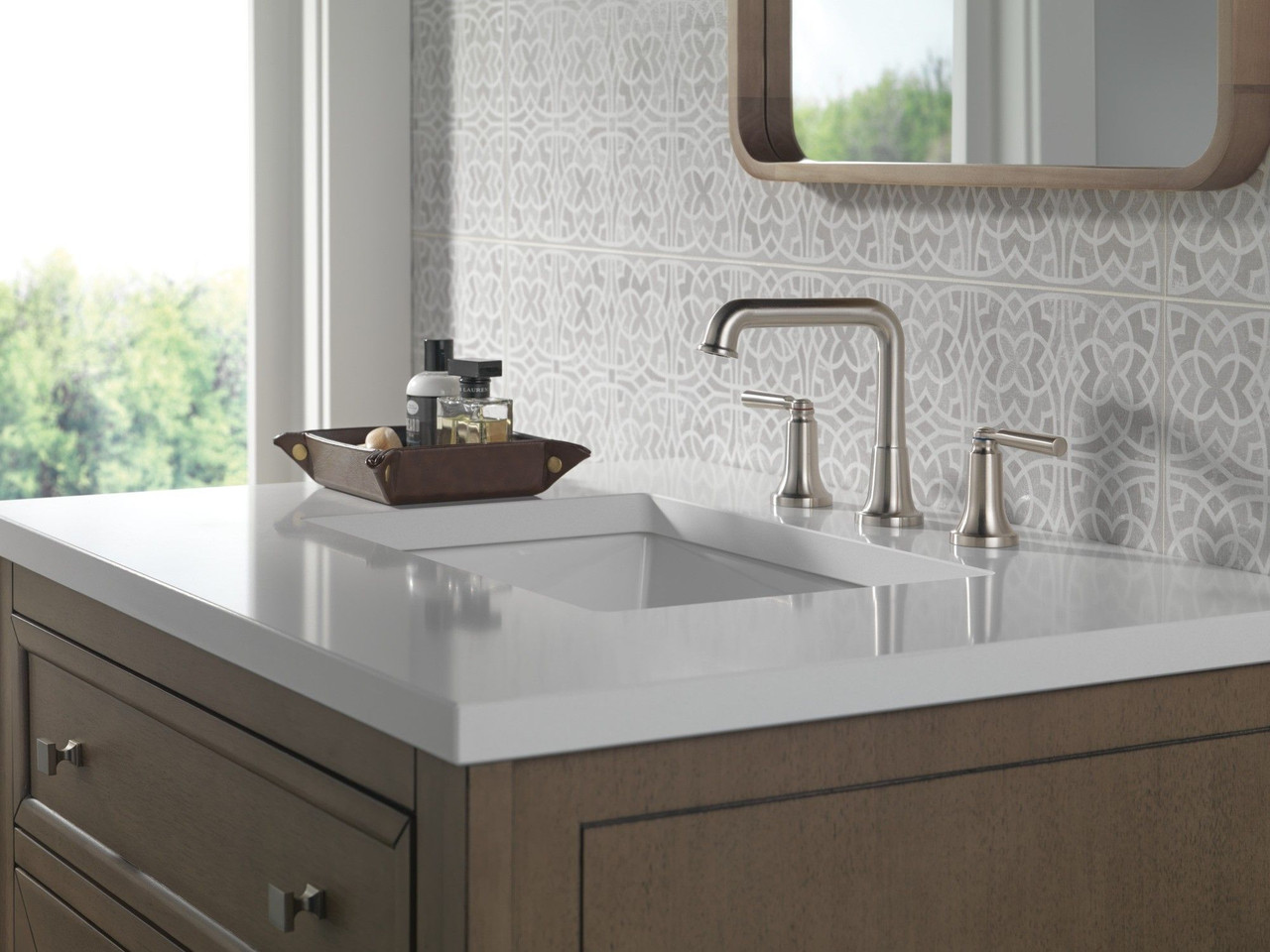 Delta 3536-SSMPU-DST SAYLOR Two Handle Widespread Bathroom Faucet, Stainless