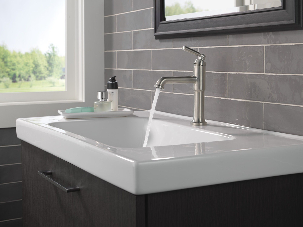 Delta 536-SSMPU-DST SAYLOR Single Handle Bathroom Faucet, Stainless