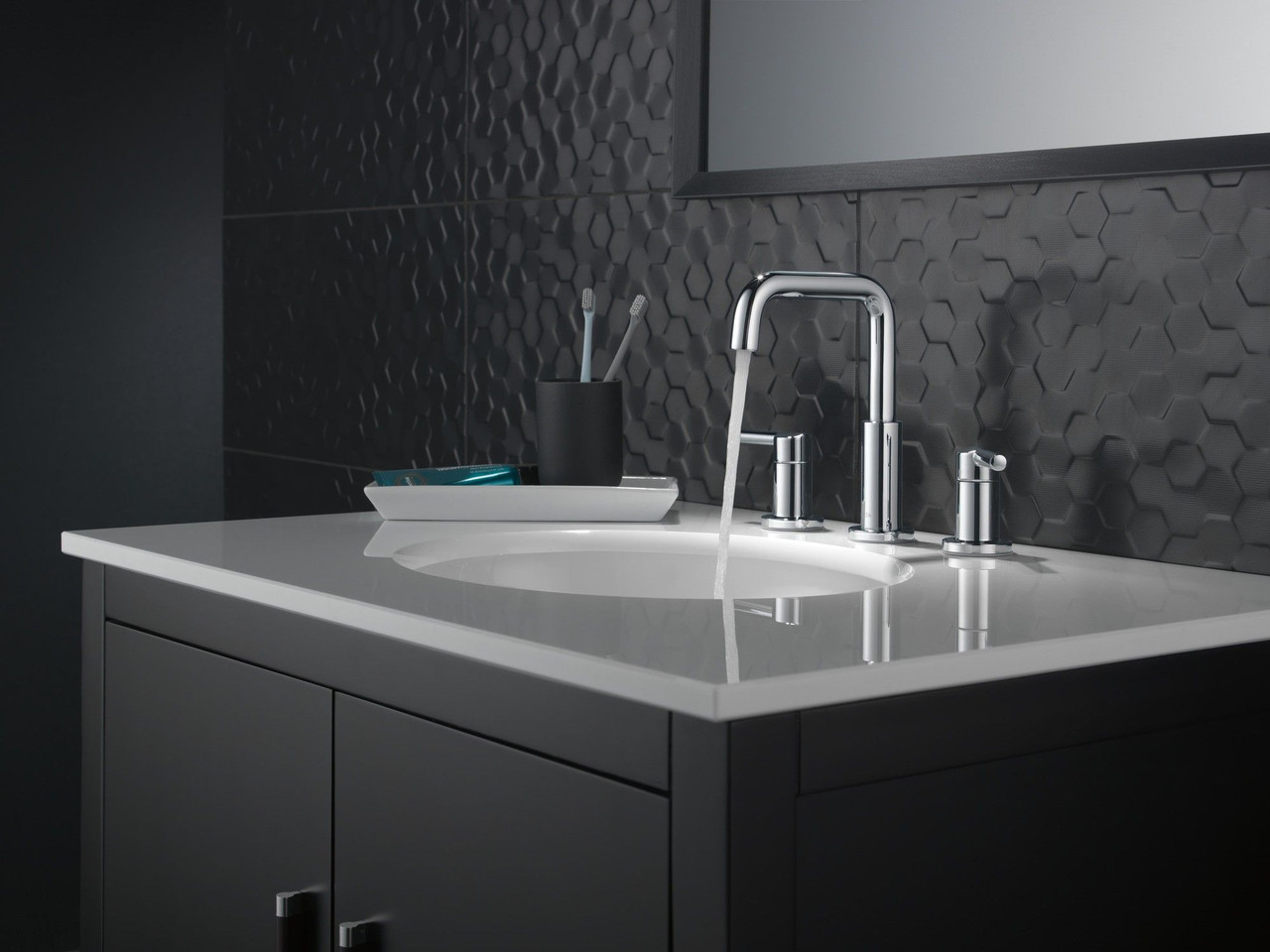 Delta 35849LF Nicoli Two Handle Widespread Bathroom Faucet, Chrome