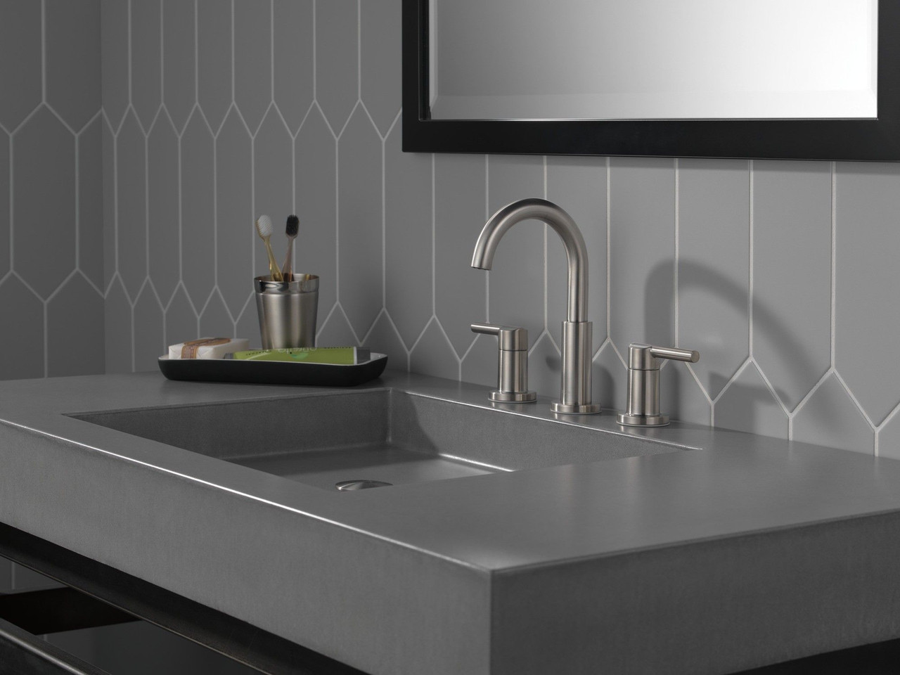 Delta 35749LF-SS Nicoli Two Handle Widespread Bathroom Faucet, Stainless