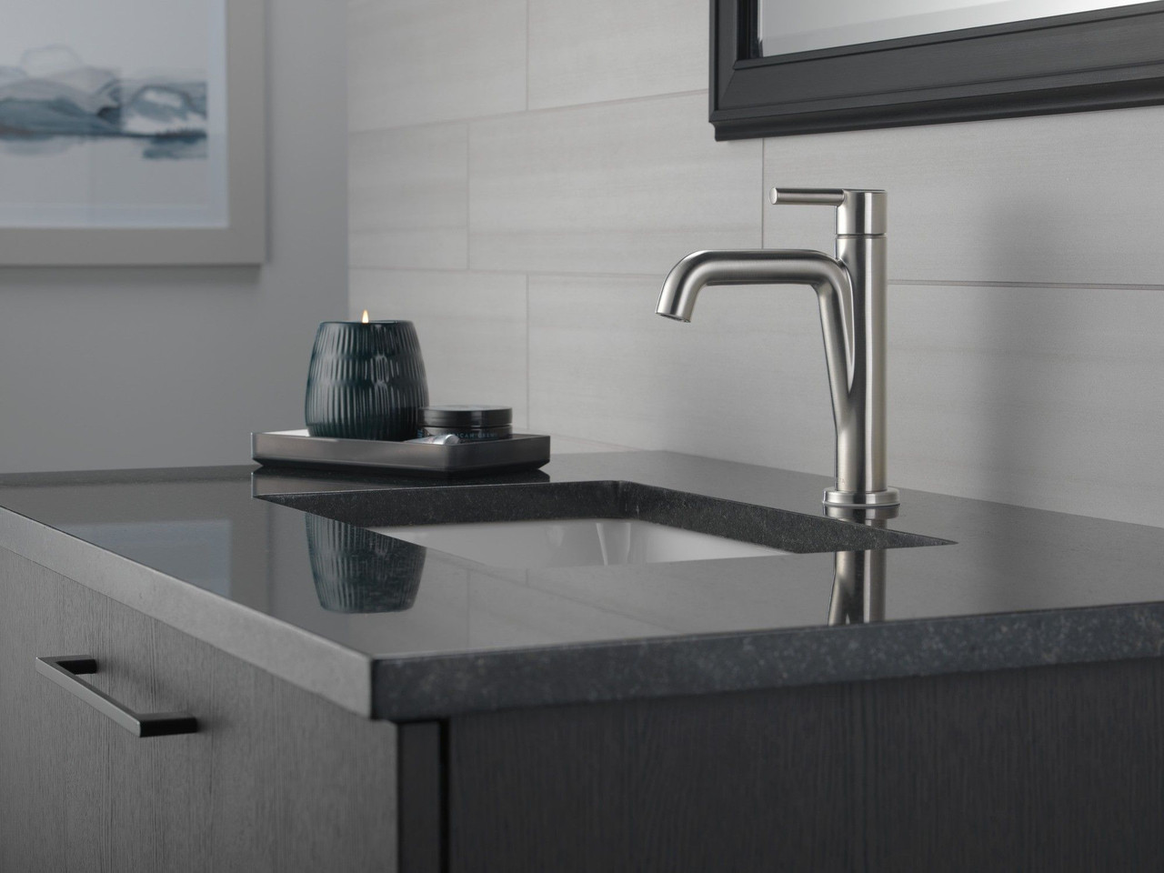 Delta 15849LF-SS Nicoli Single Handle Bathroom Faucet, Stainless