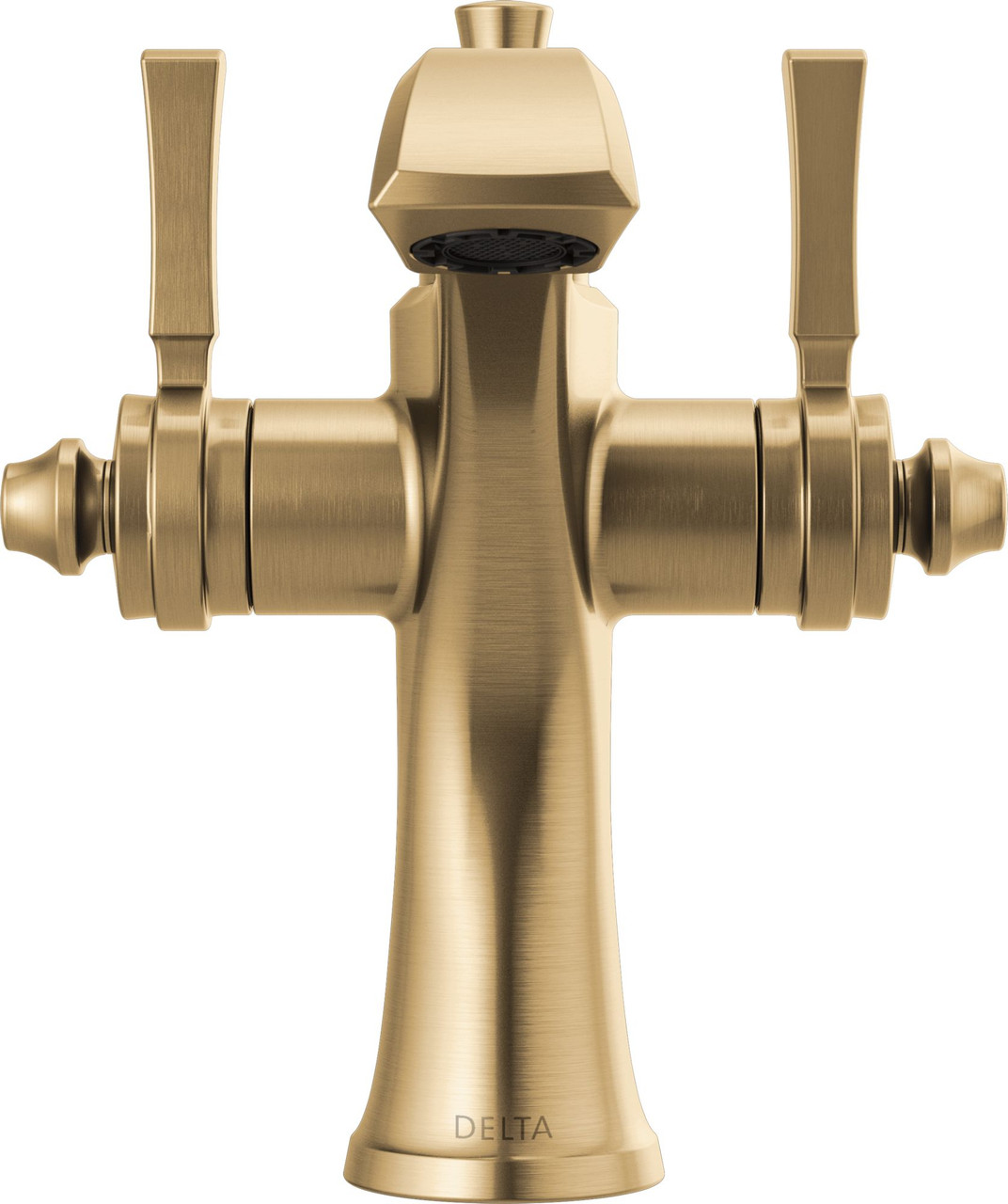 856-CZ-DST Dorval Two Handle Single Hole Monoblock Bathroom Faucet, Champagne Bronze