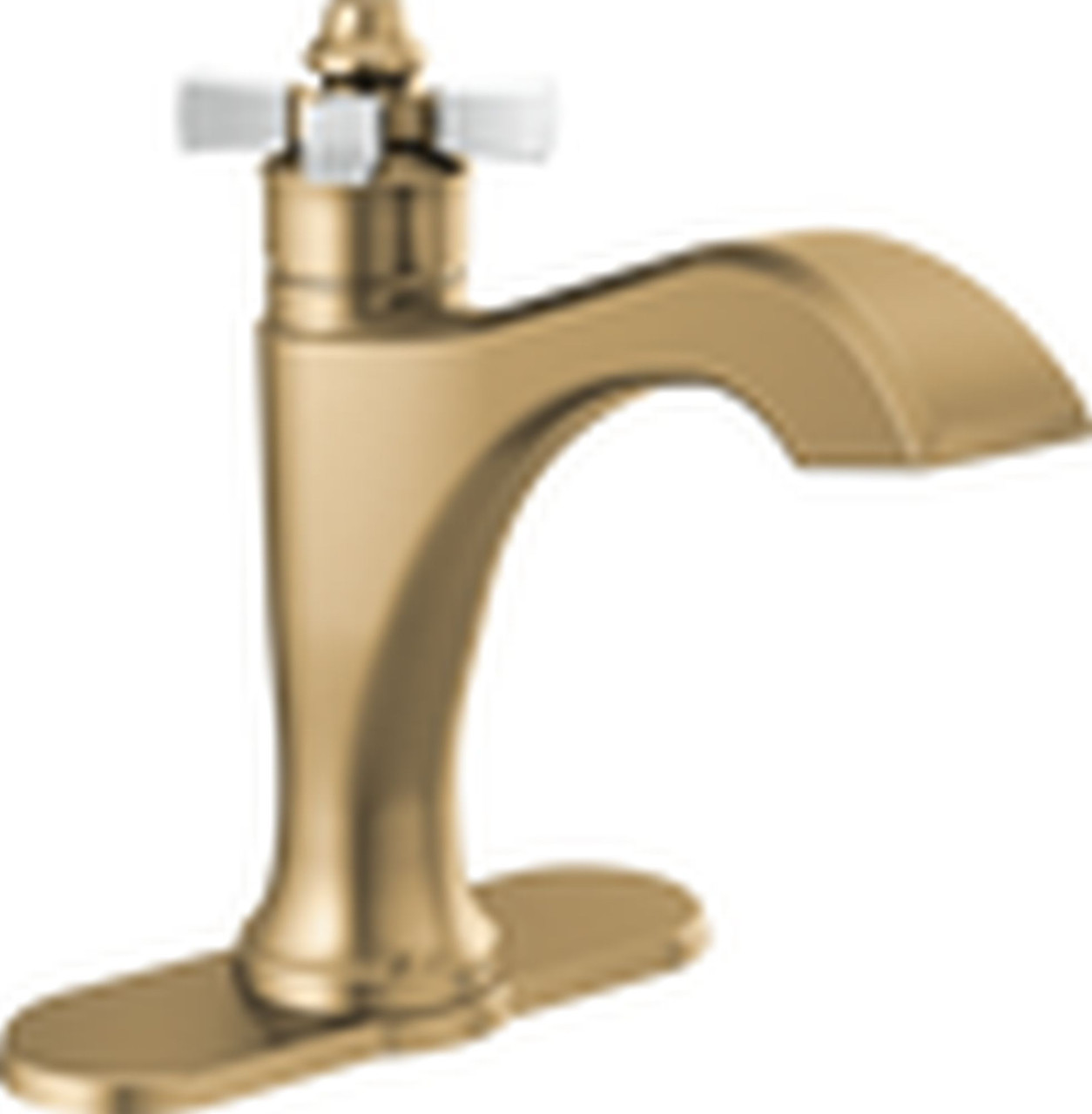 Delta 557-GSMPU-DST Dorval Single Handle Bathroom Faucet, Champagne Bronze and Porcelain