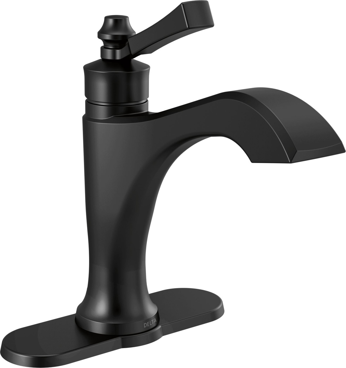 Delta 556-BLMPU-DST Dorval Single Handle Bathroom Faucet, Matte Black