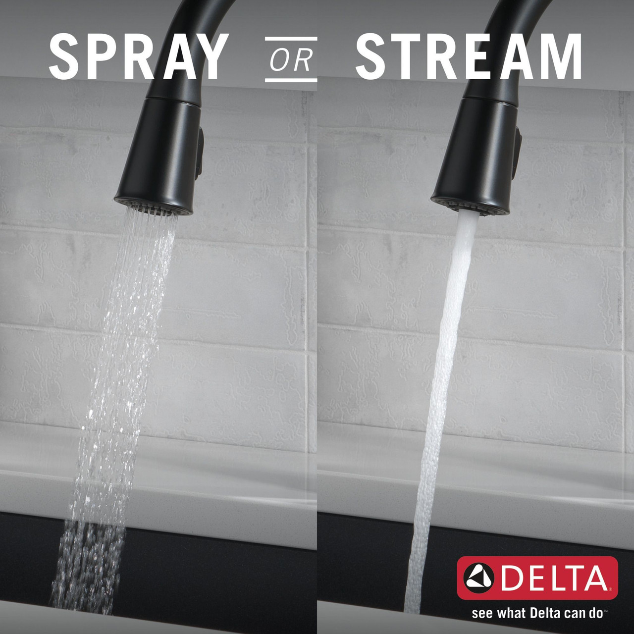 9110-BL-DST Westville Single Handle Pull Down Kitchen Faucet, Matte Black