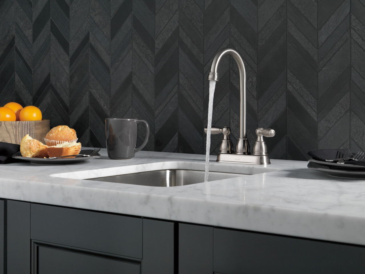 B28911LF-SS Foundations Two Handle Bar or Prep Faucet, Stainless