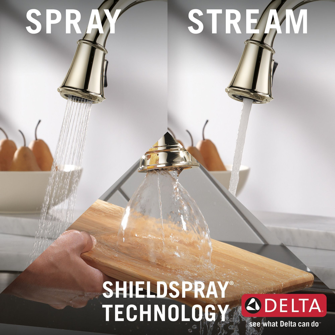 9197-PN-PR-DST Cassidy Single Handle Pull Down Kitchen Faucet, Lumicoat Polished Nickel