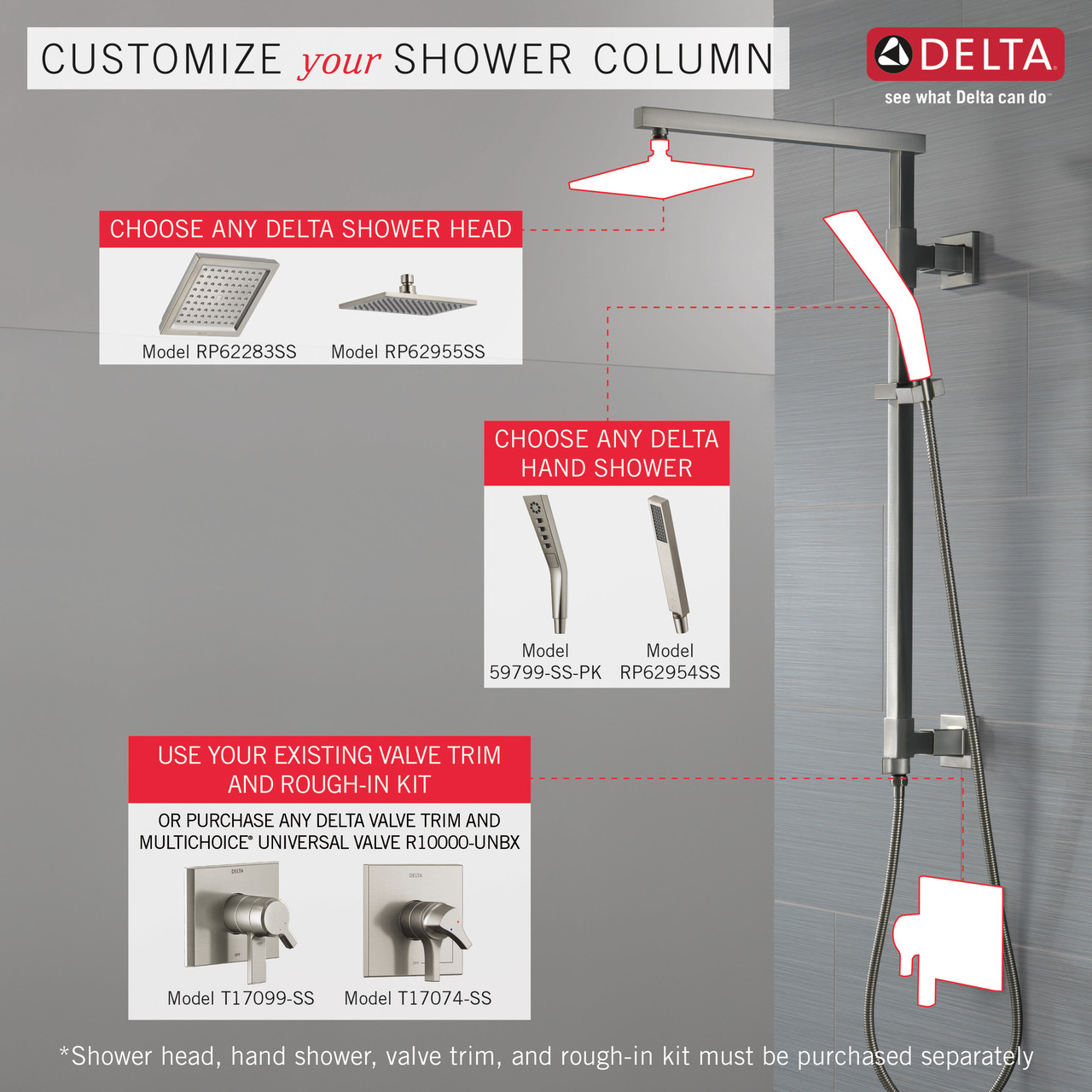 SHOWER COLUMN 26in 58420-SS
