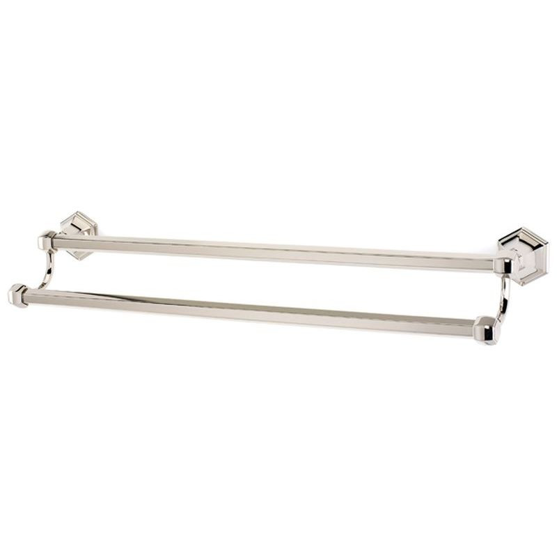 Alno Nicole A7725-24-PN Double Towel Bar Traditional in Polished Nickel