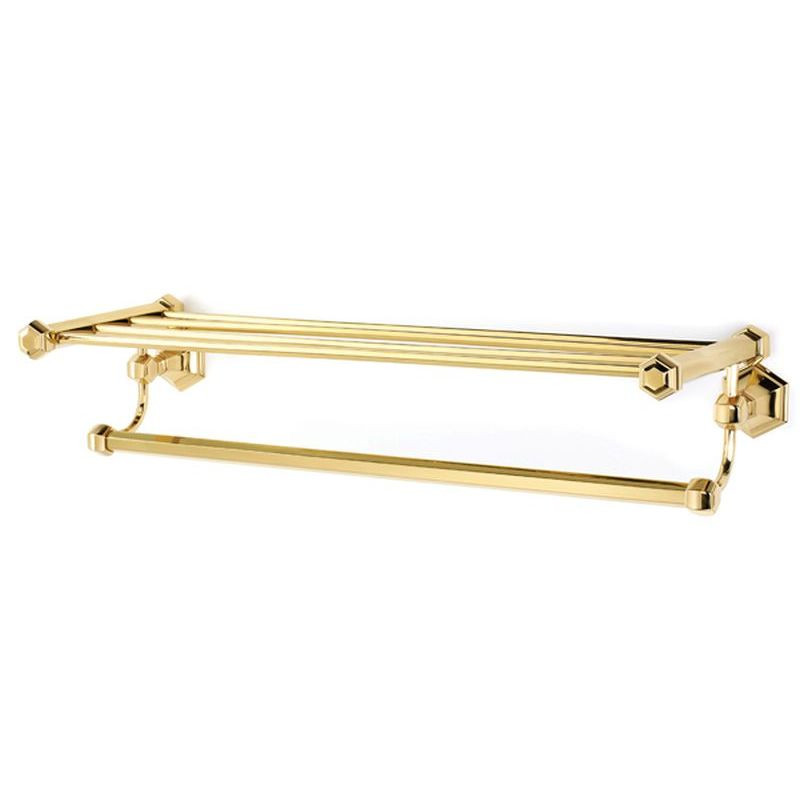 Alno Nicole A7726-24-PB Towel Rack Traditional in Polished Brass