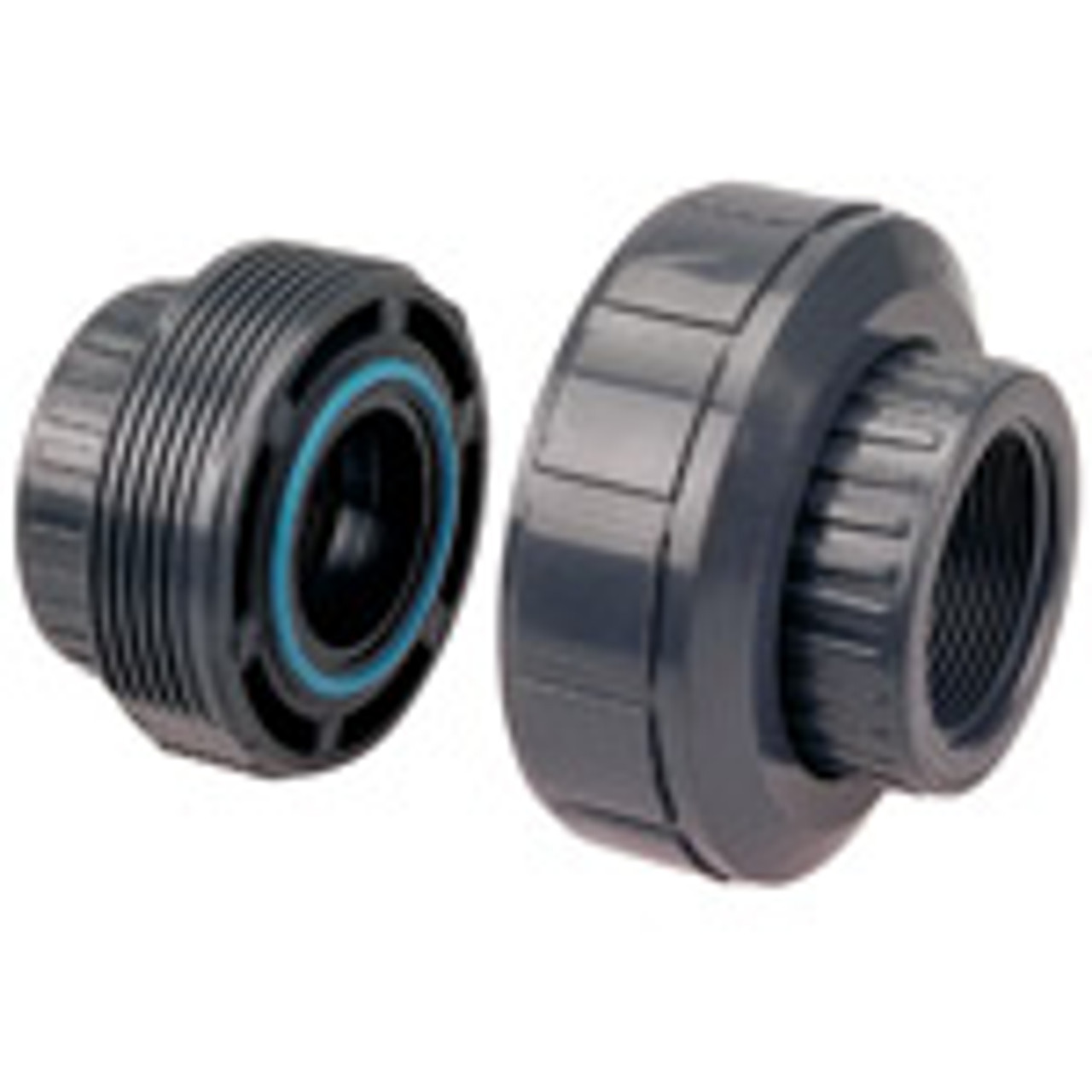 453333 1 1/2 THD UNION PVC 80/FKM, FKM Threaded Union FPT x FPT - PVC Schedule 80, 4533-3-3  - Box of 10