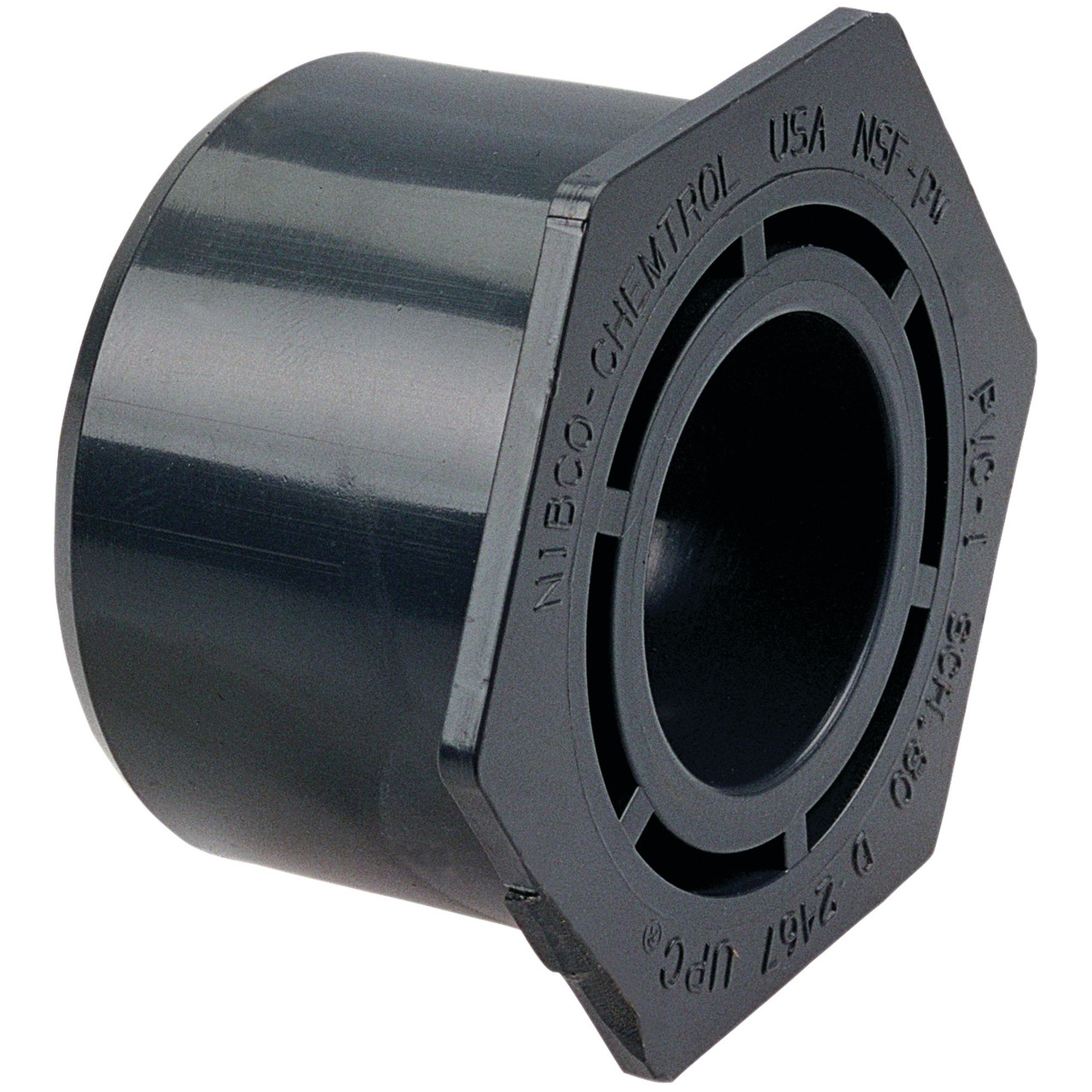 4518 1X3/4 SPG X SOC BUSH PVC 80, Flush Socket Reducer Bushing Spg x S - PVC Schedule 80, 4518  - Box of 50