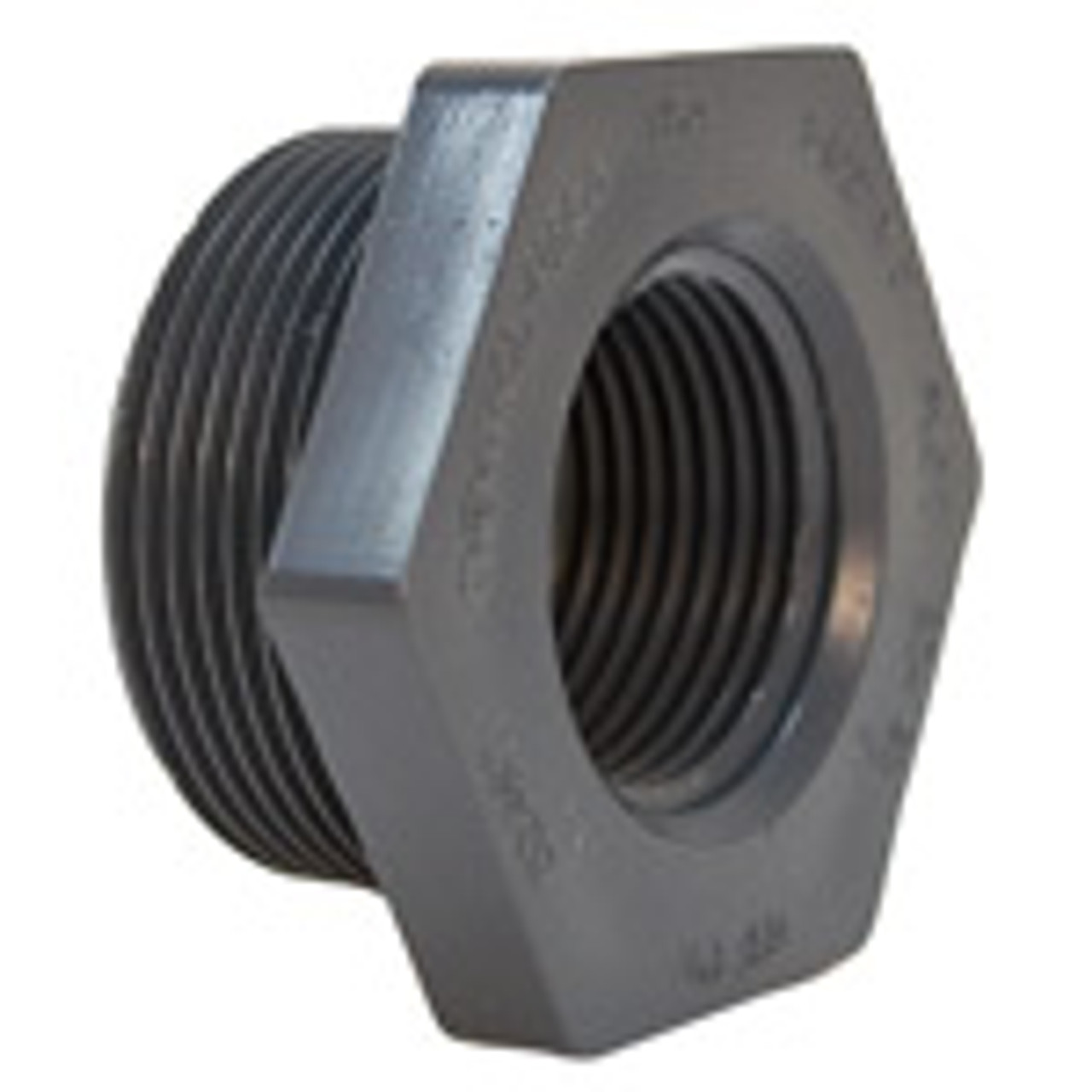 Nibco CA15500-B10 451834 1 1/2X11/4 TXT BUSH PVC 80, Flush Thread Reducer Bushing MPT x FPT - PVC Schedule 80, 4518-3-4  - Box of 10