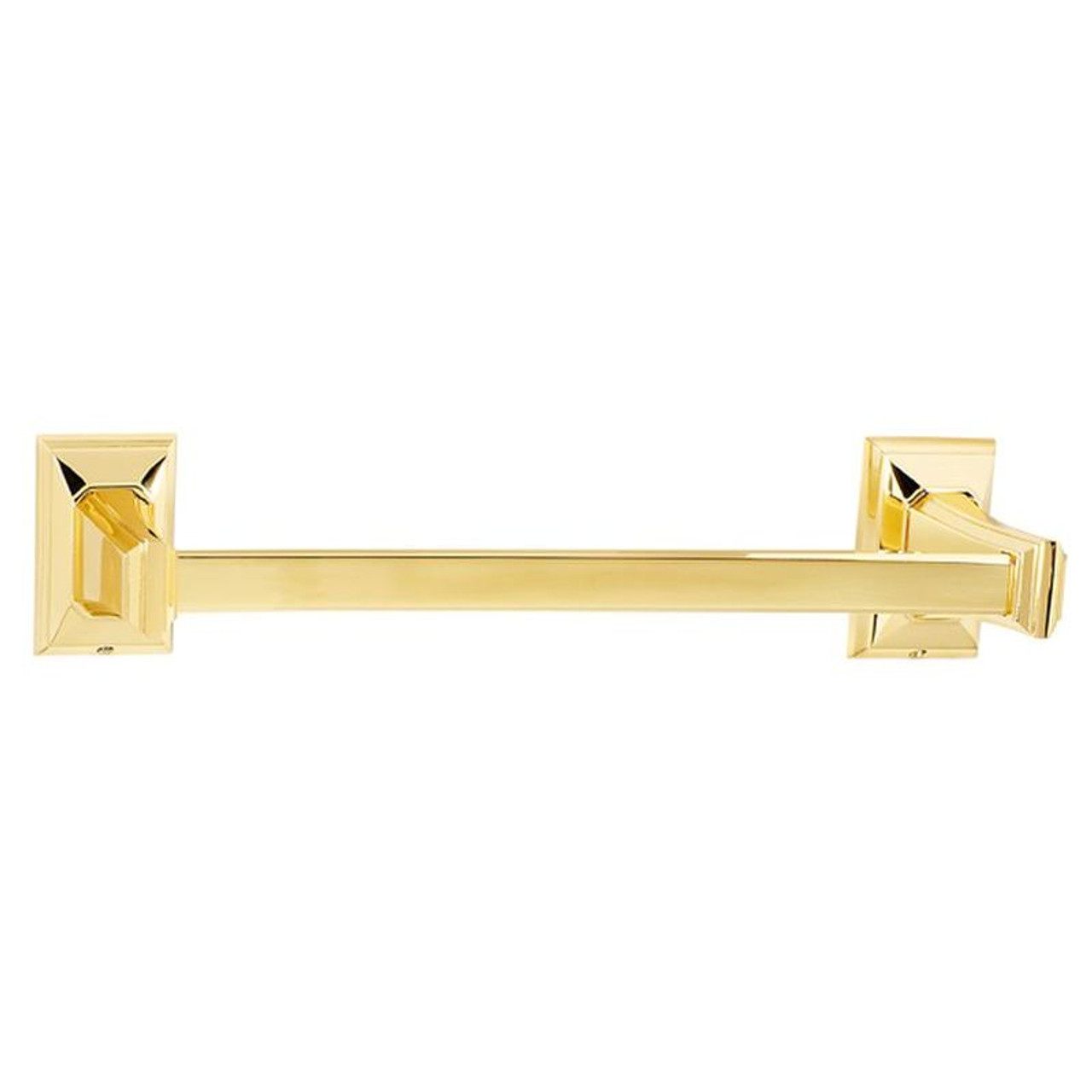 Alno Geometric A7920-12-PB Towel Bar Transitional in Polished Brass