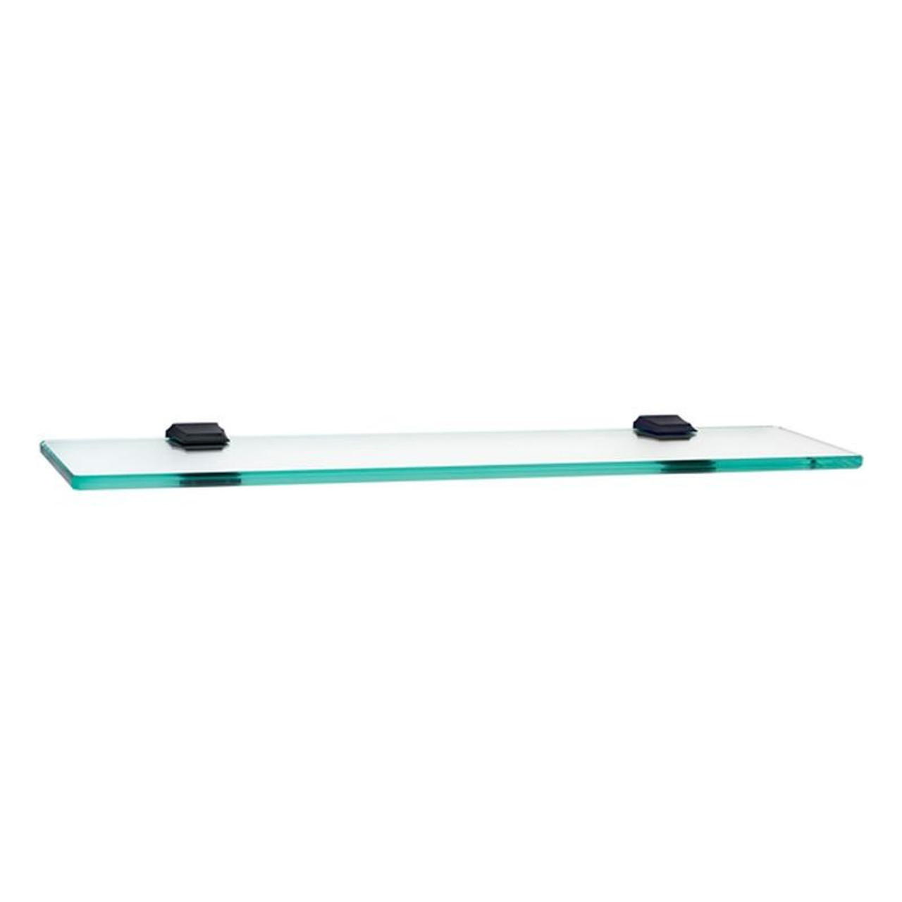 24-in Glass Shelf with Brackets Transitional in Bronze