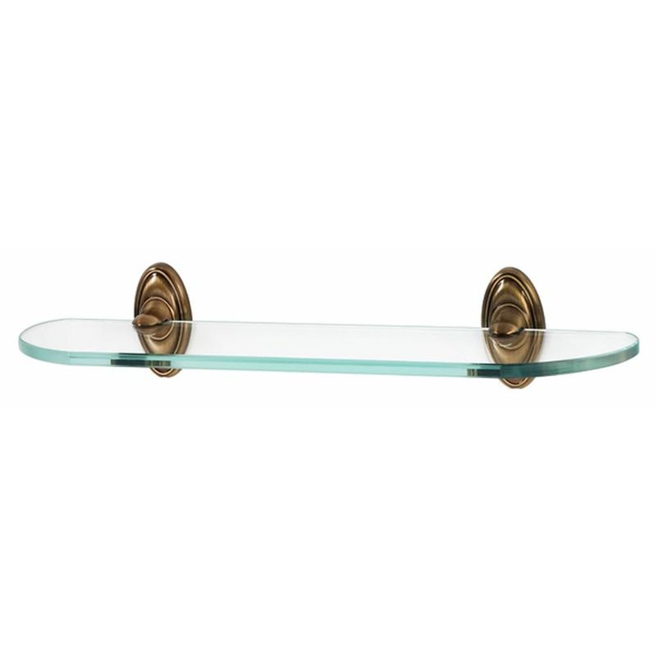 Alno Classic Traditional A8050-24-AE 24-in Glass Shelf with Brackets Traditional in Antique English